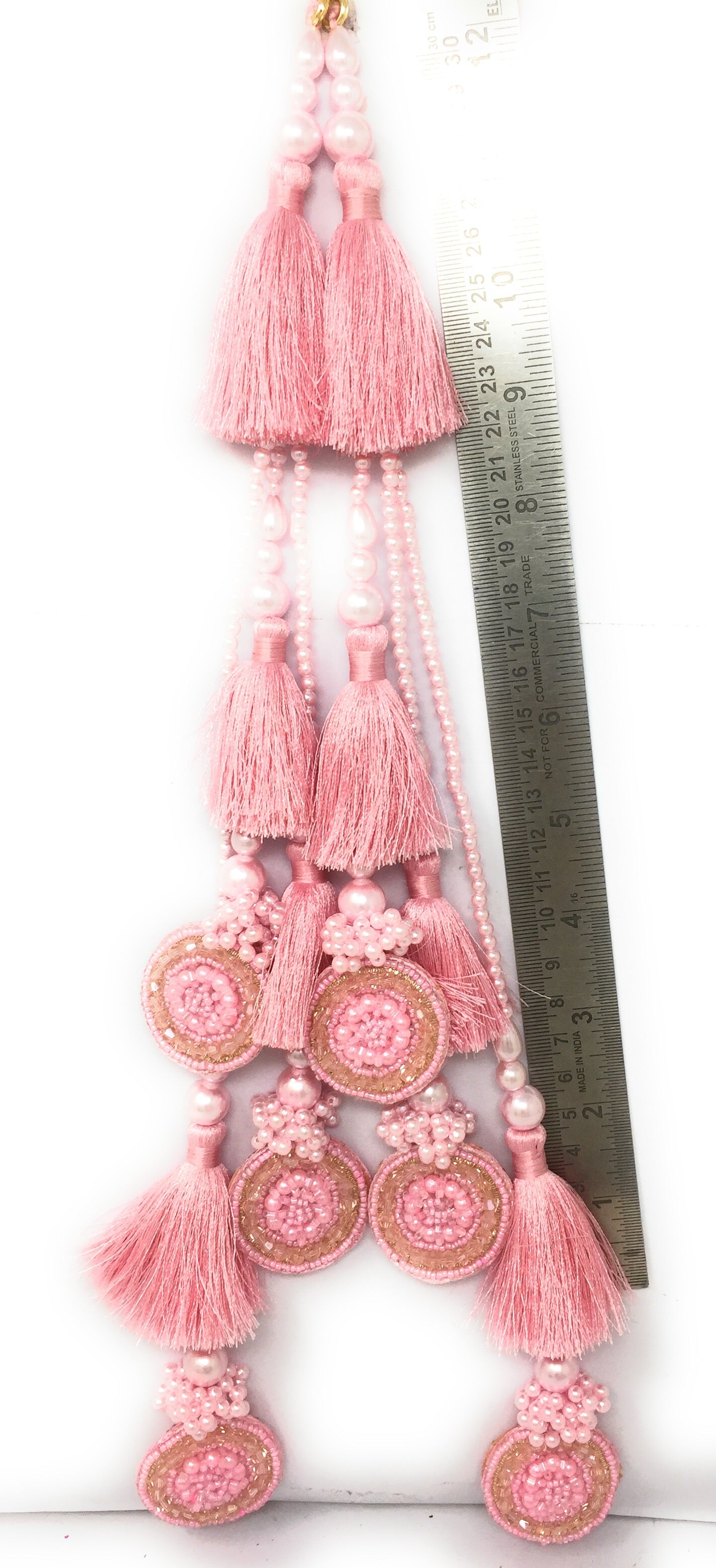 Baby Pink lacha latkan, Crystal Work - Set of 2