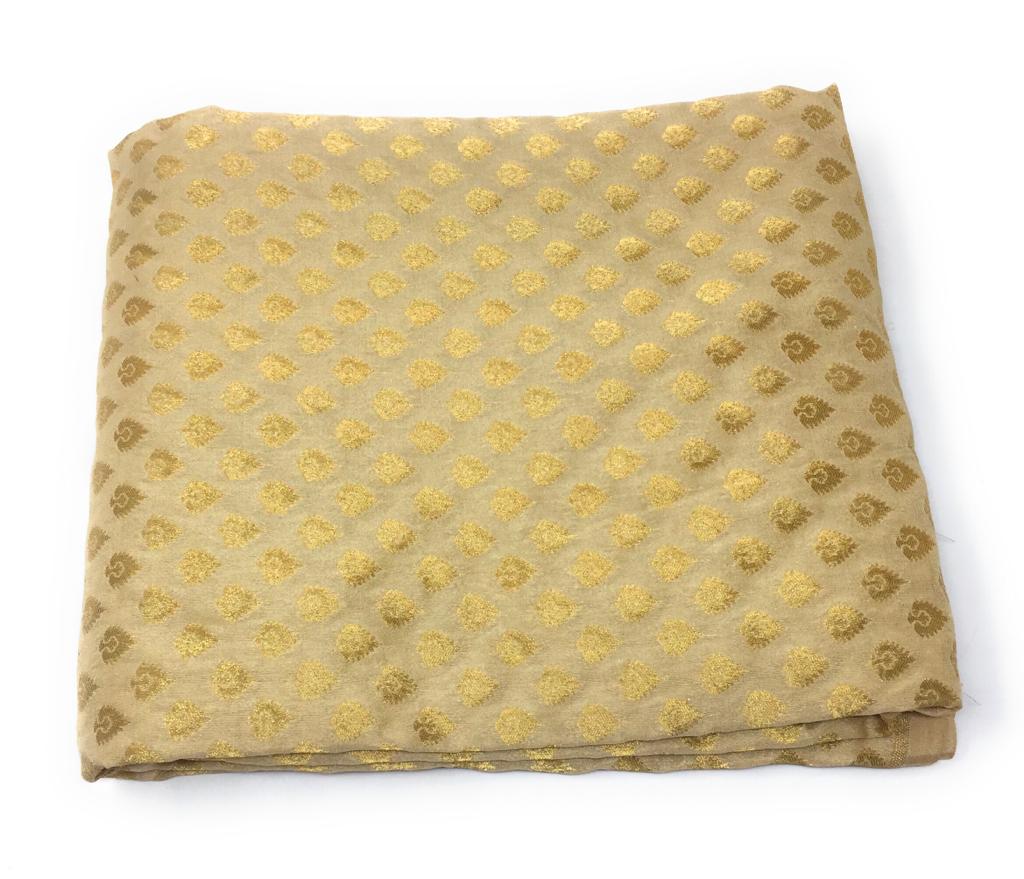 Brocade Gold Brocade Fabric Material - By Meter