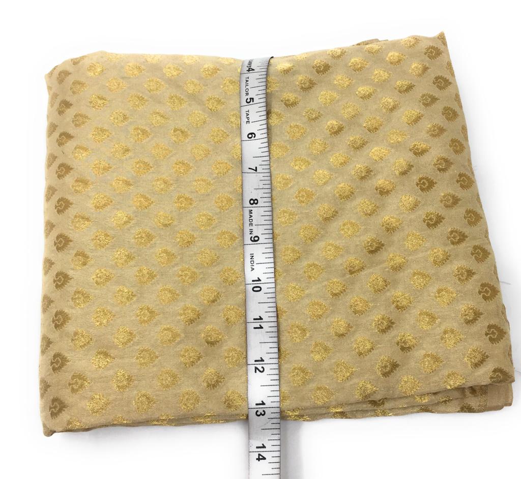 Brocade Gold Brocade Fabric Material - By Meter