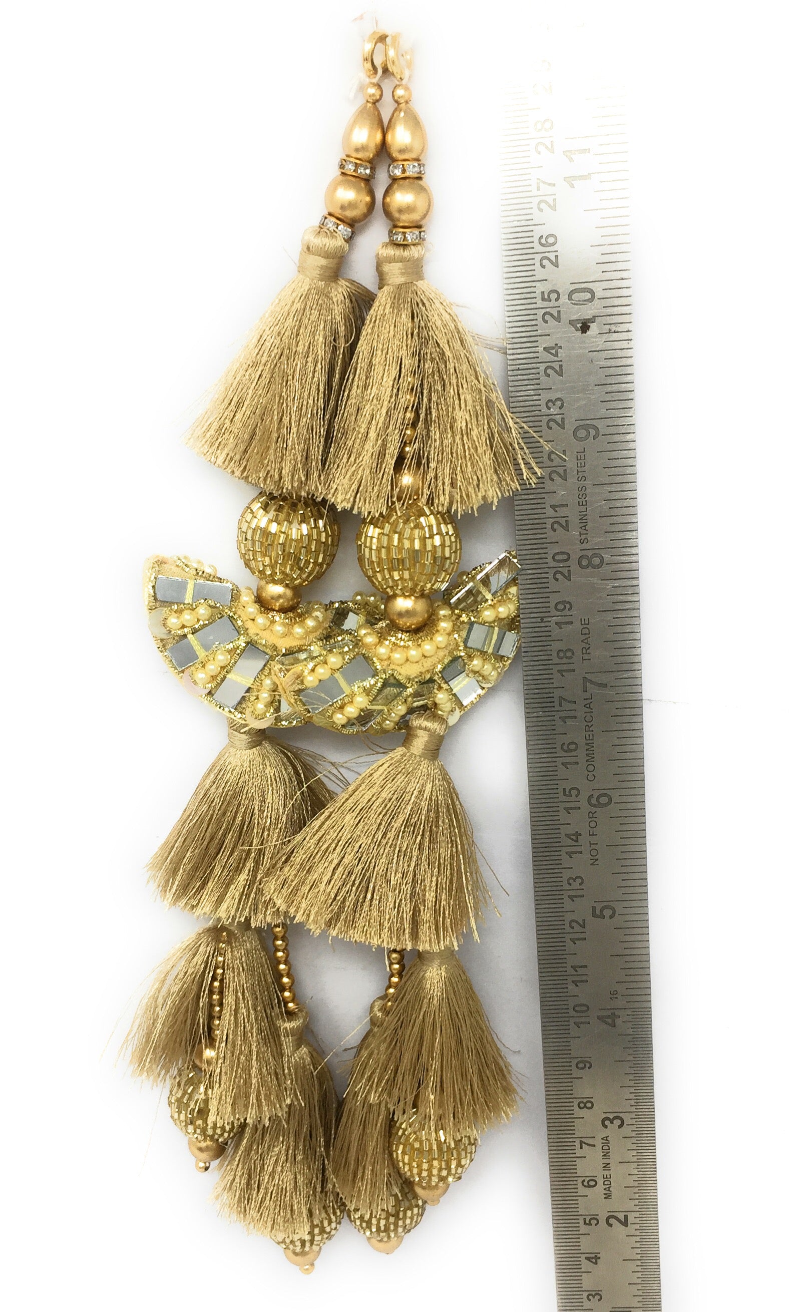 Beige Gold latkan design for lehenga - Set of 2