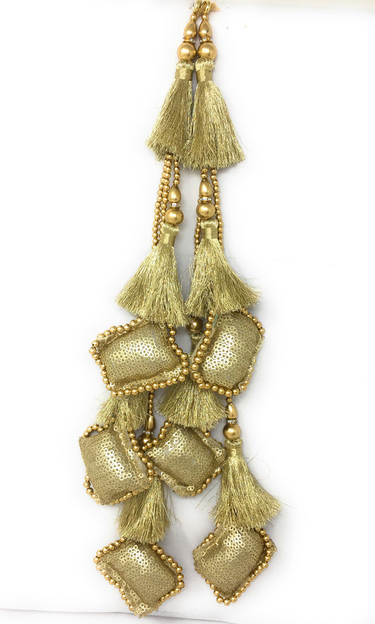 fabric latkan for lehenga Bright Gold