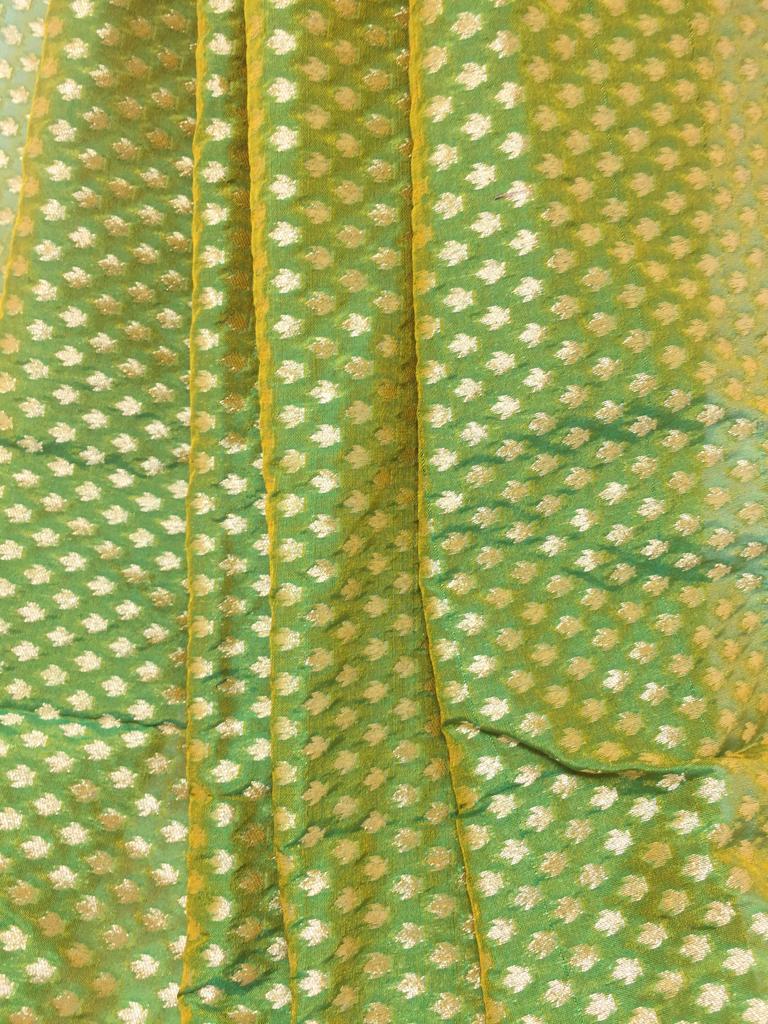 Brocade Green Brocade Fabric Material - By Meter