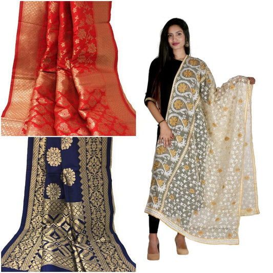 Sea Blue heavy dupatta