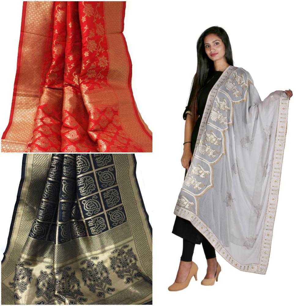 Dupatta banarasi  Pistagreen