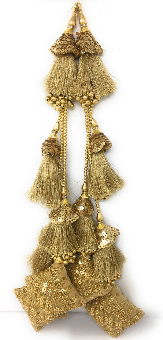Cushion Latkan for Lehenga Gold - Set of 2