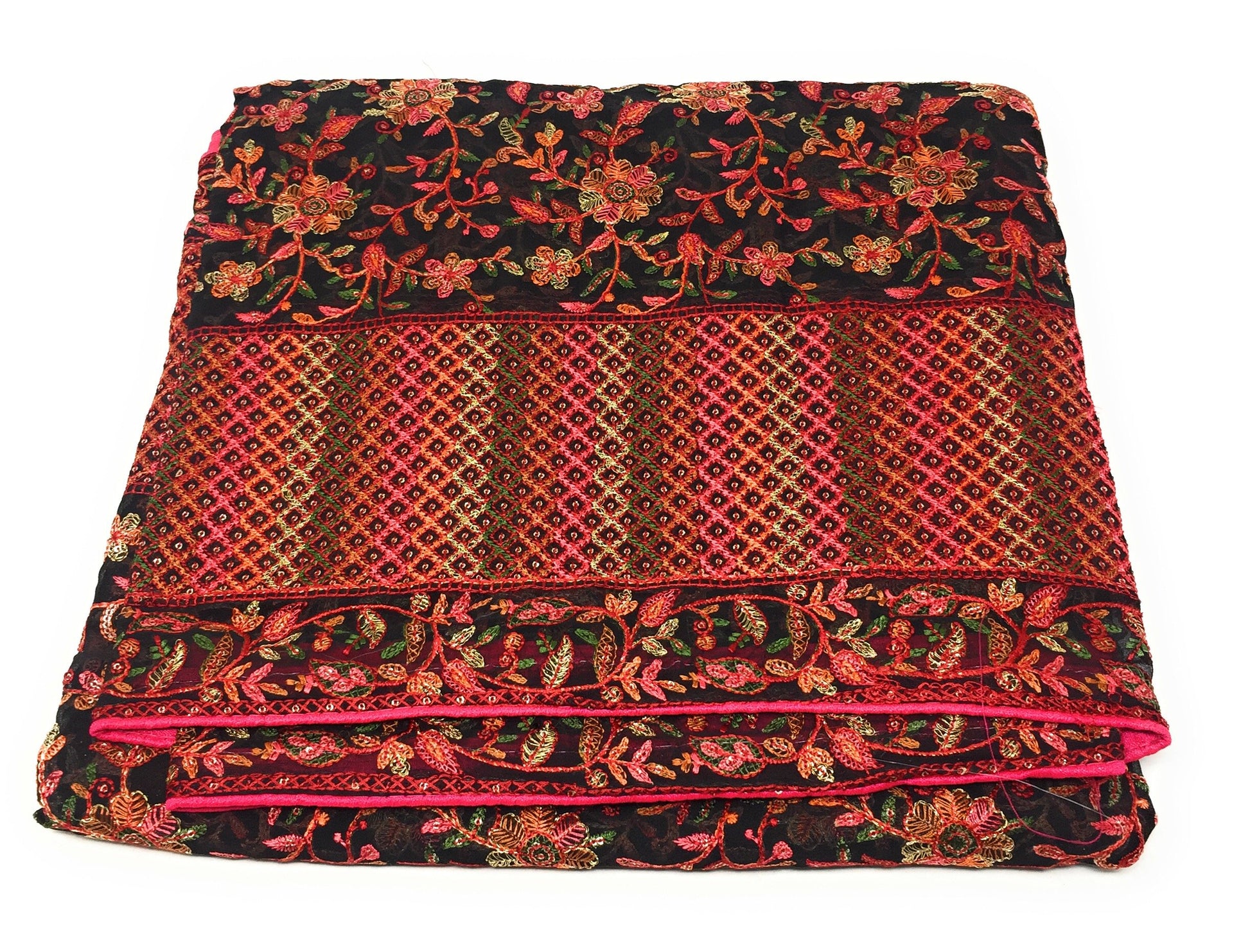 Black Embroidered Dupatta