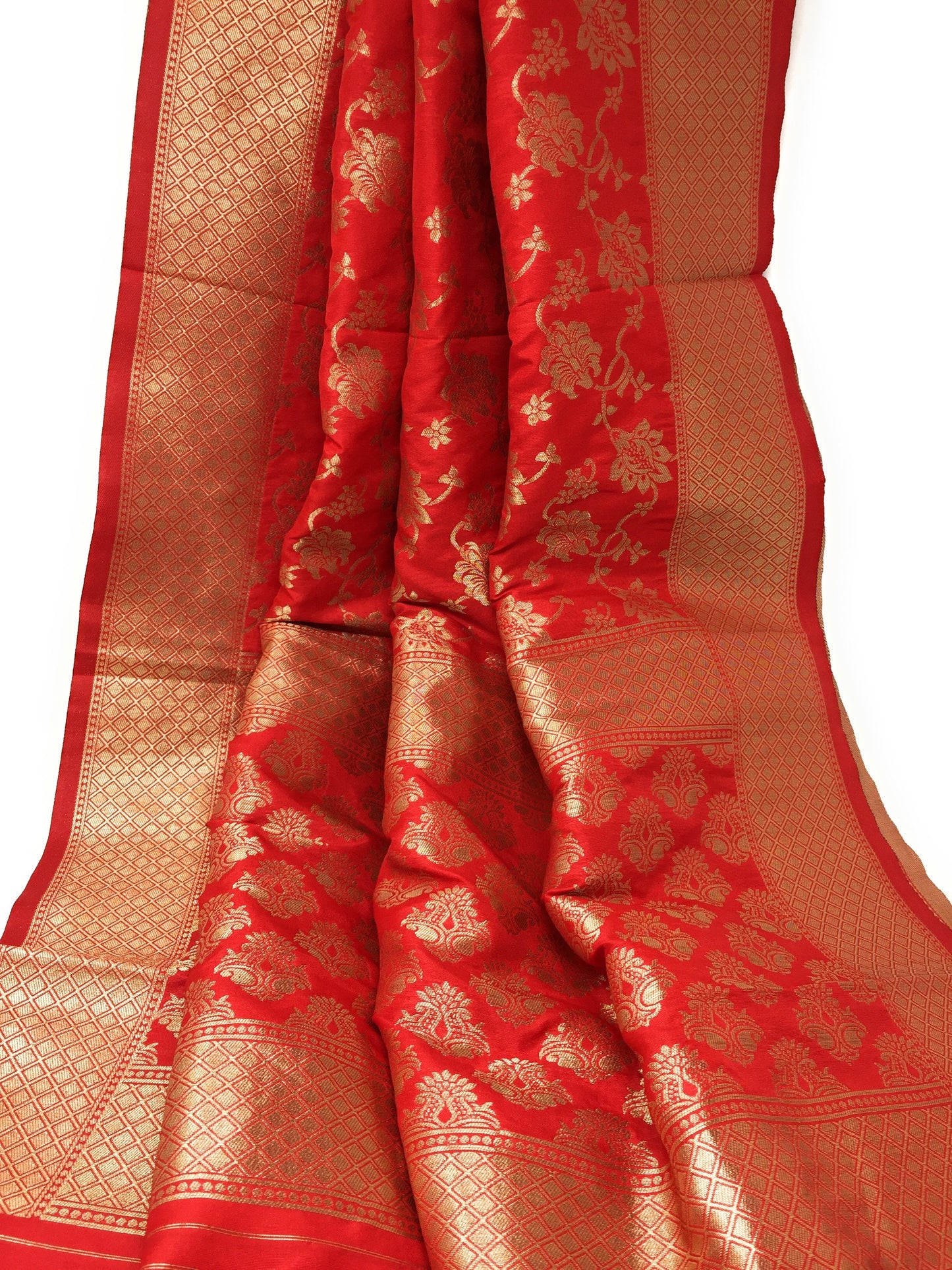 BUY 2 GET 1 Free Designer Dupatta with Embroidery in Red Black White Colour