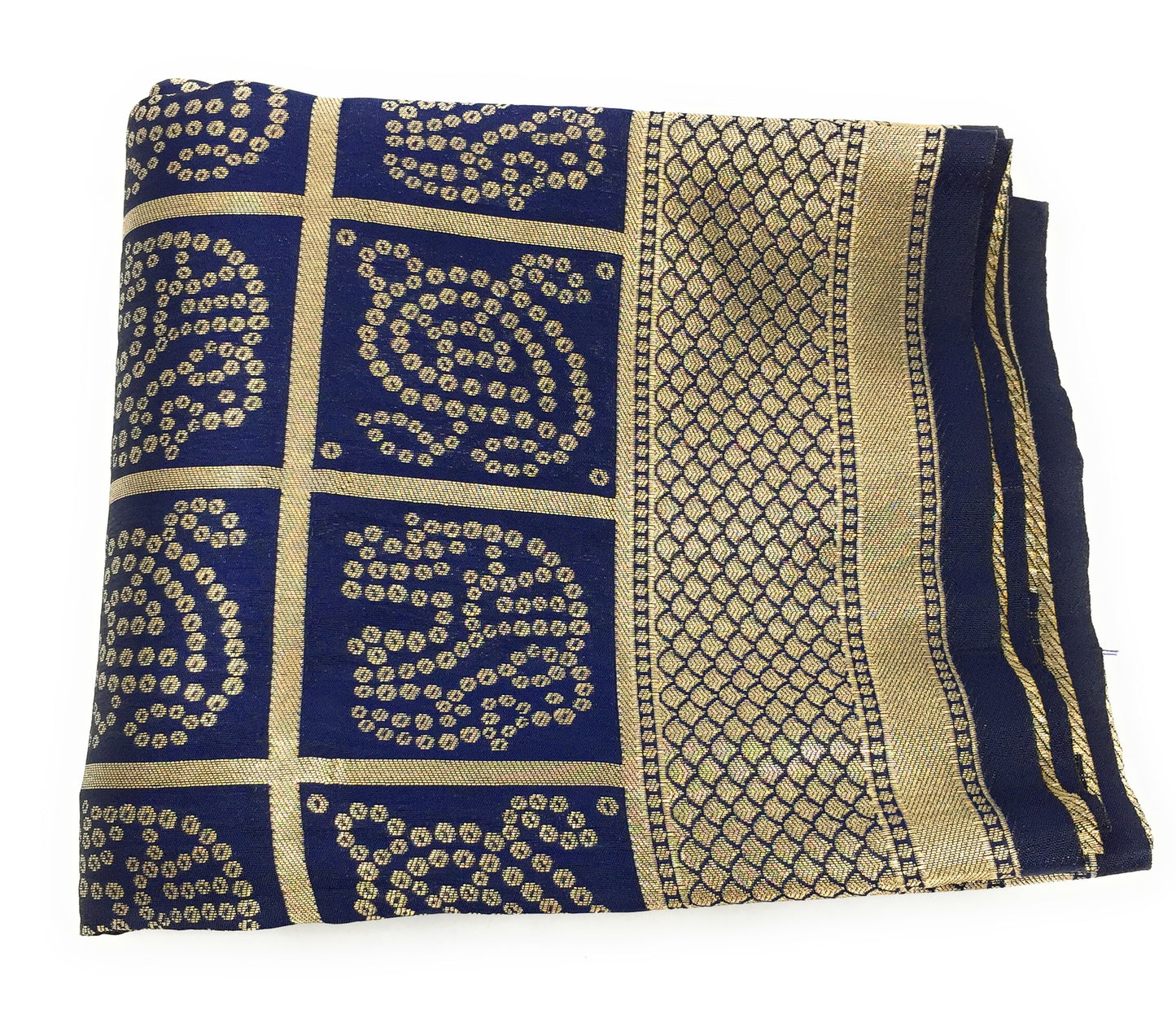 Blue banarasi dupatta online in Bandhani Design