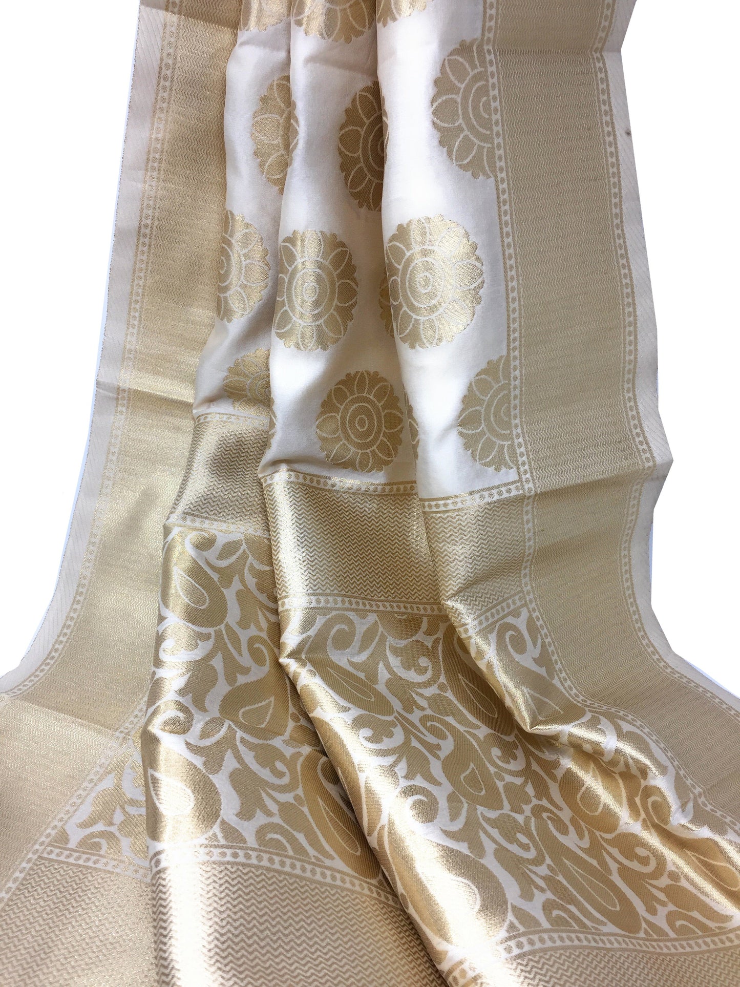 Buy 2 Get 1 Free Pink  Off-White LightPink embroidered dupatta