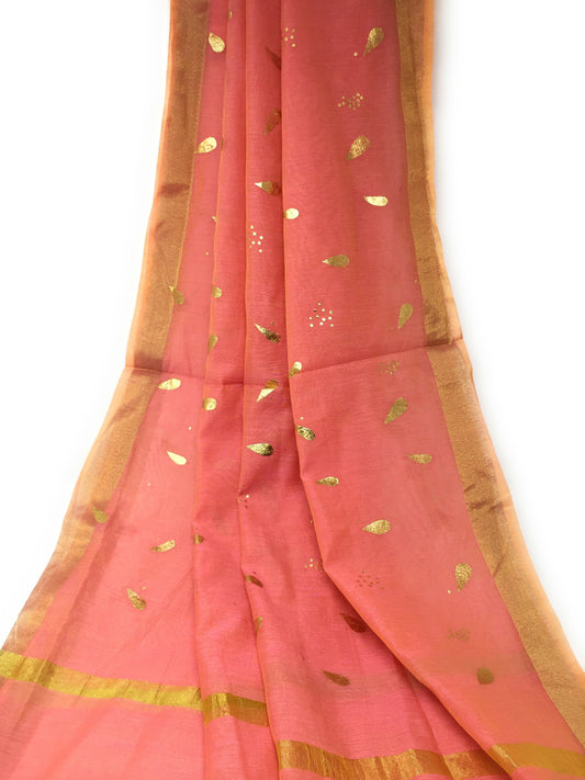 Pink Gold Dupatta Chunni