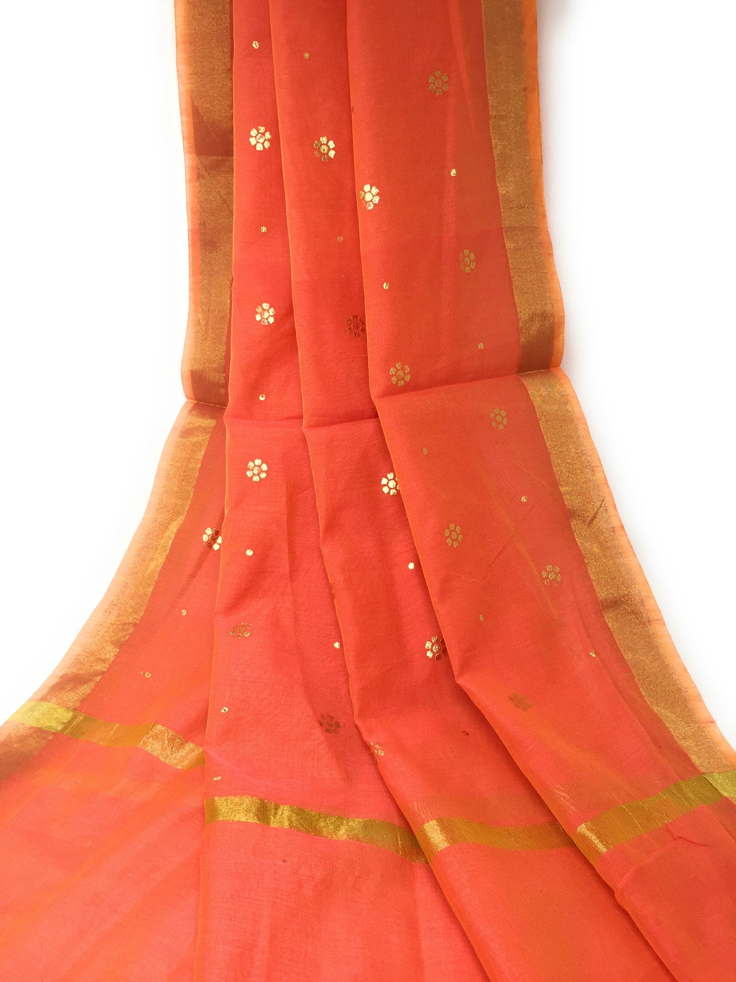Peach Gold Dupatta Chunni