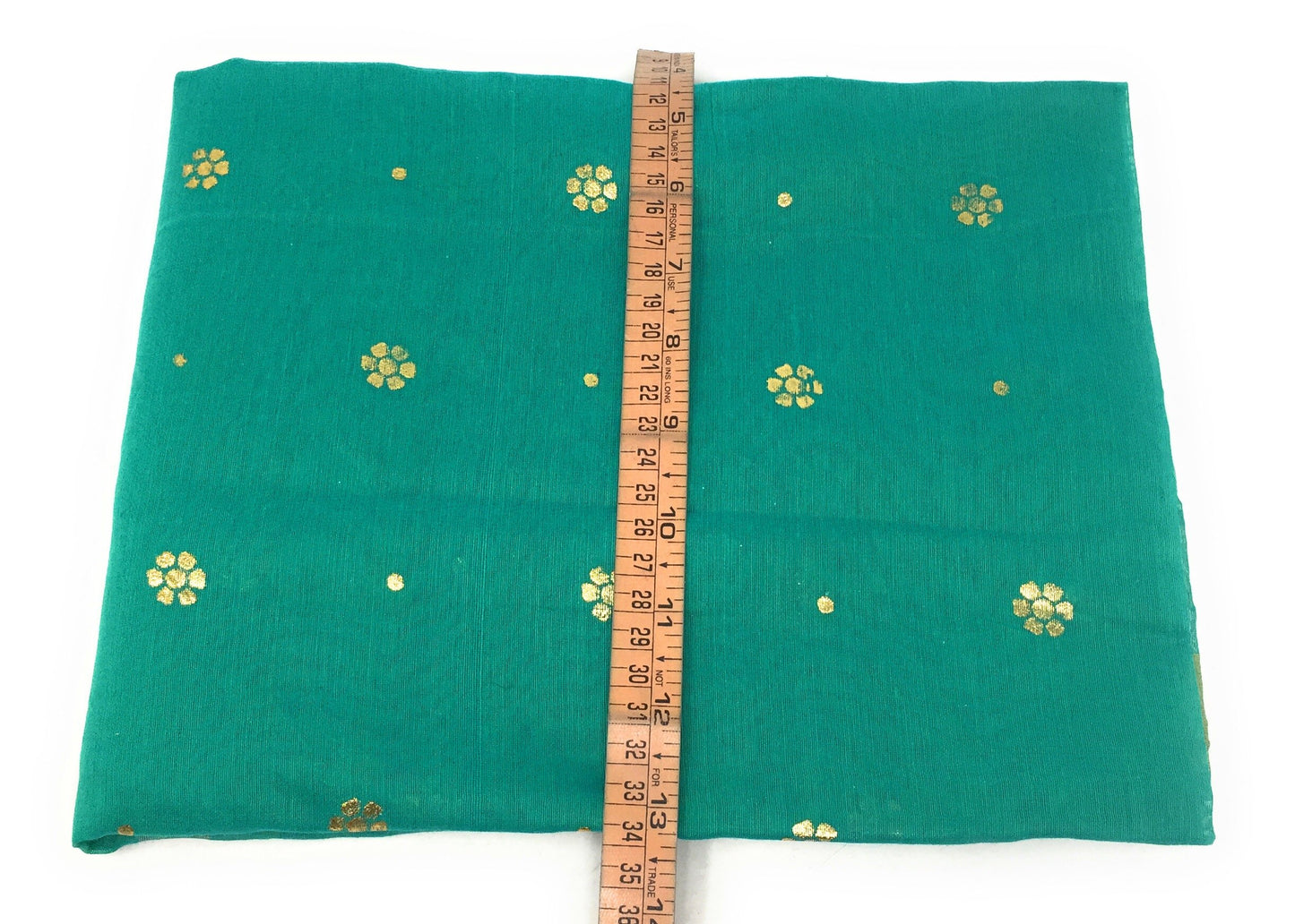 Sea Green chuni in Chanderi Fabric n Gold Print