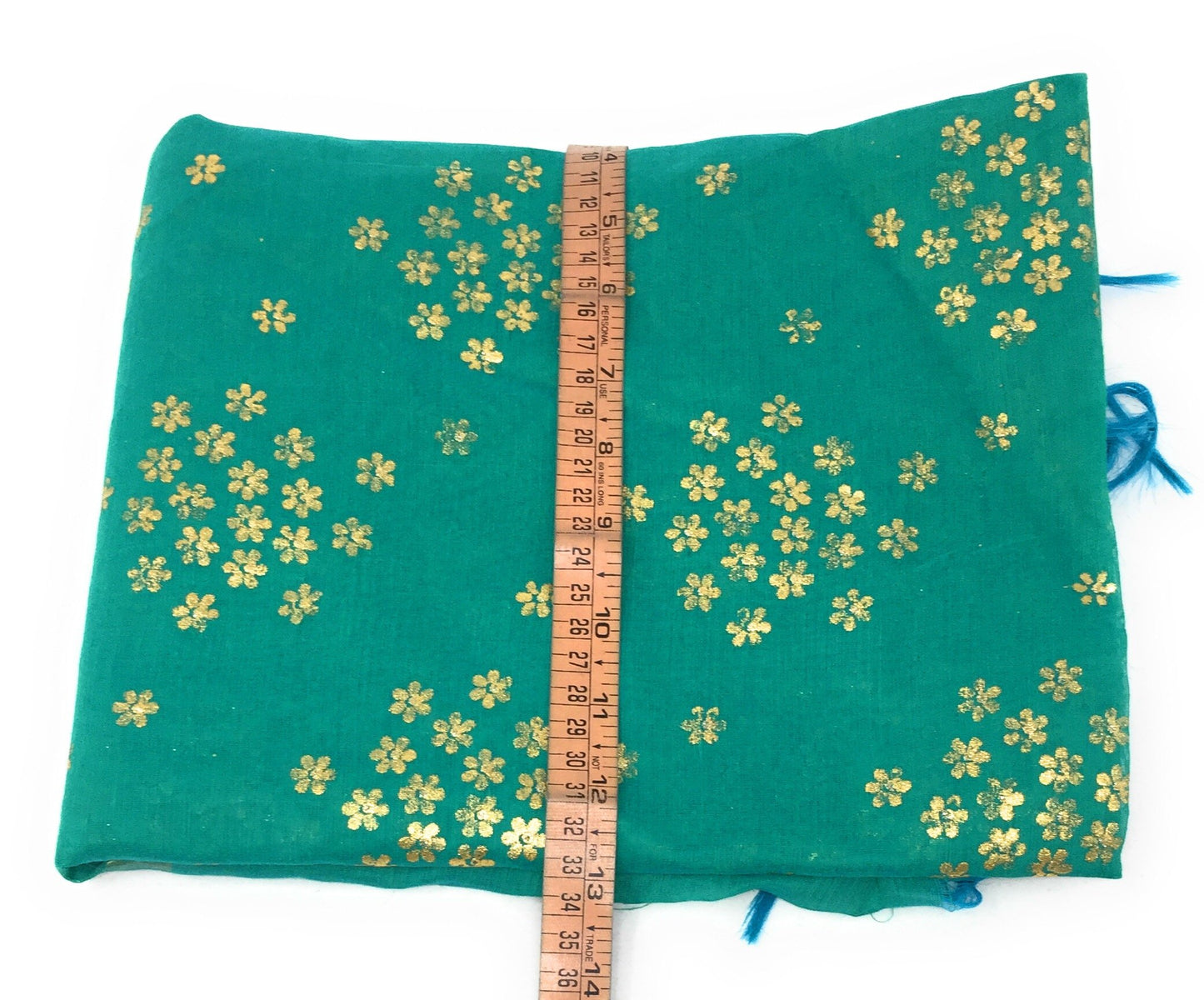 green indian dupatta in Chanderi Fabric n Gold Print