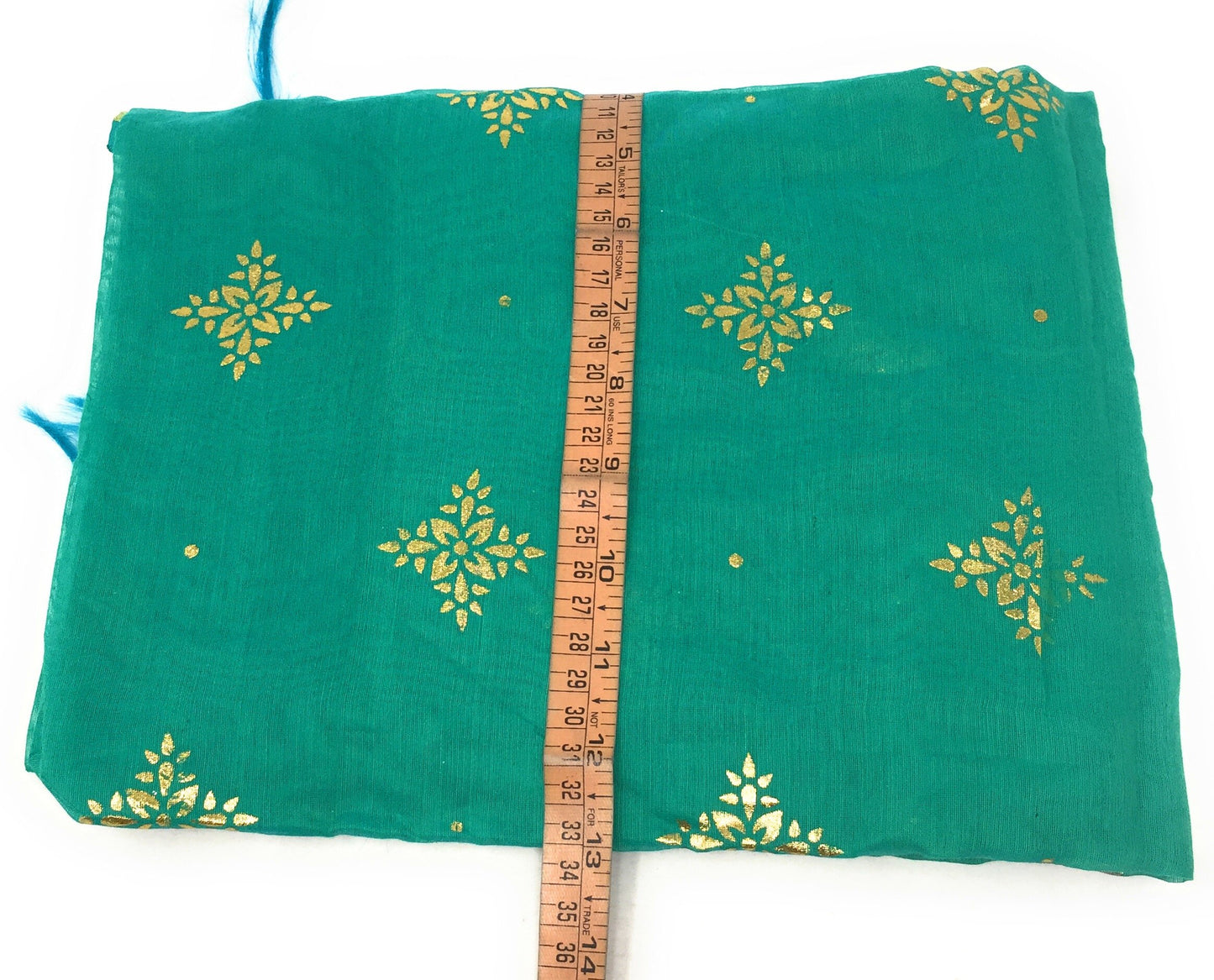 Green stole in Chanderi Fabric n Gold Print