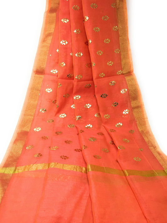peach Gold  DUPATTA chunni