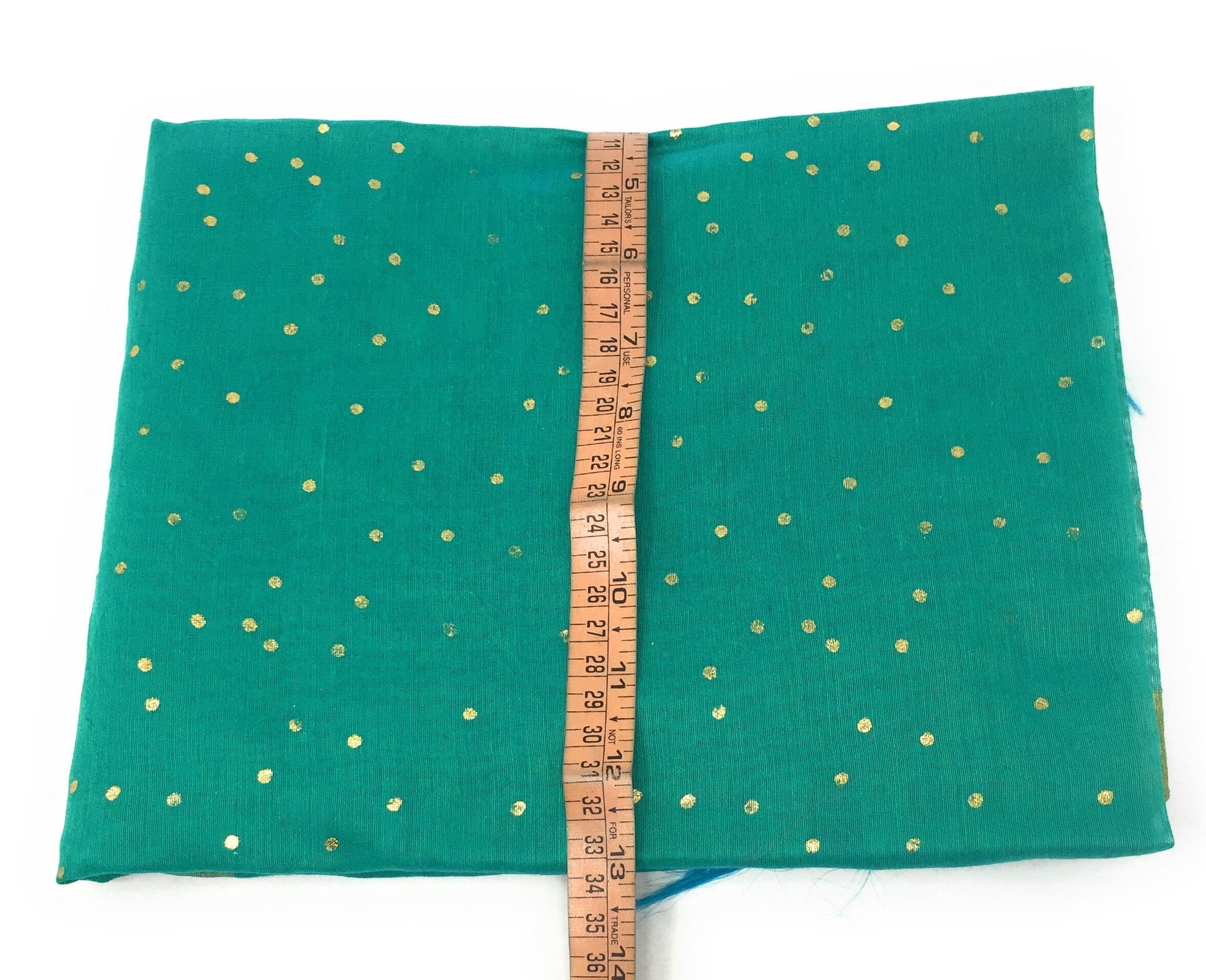 Gold Foil Printed Green Dupatta In Chanderi Fabric