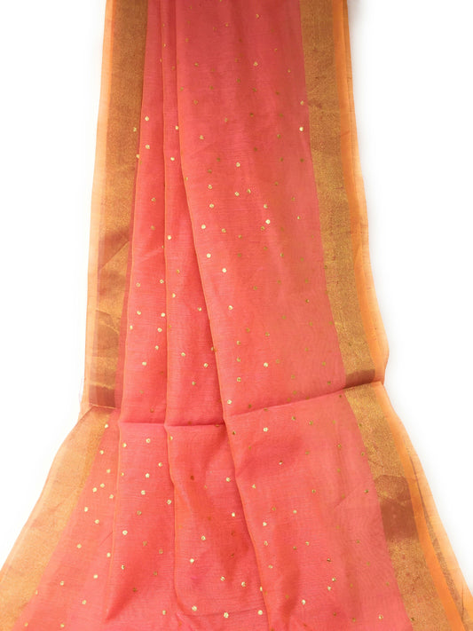 peach Gold  DUPATTA chunni