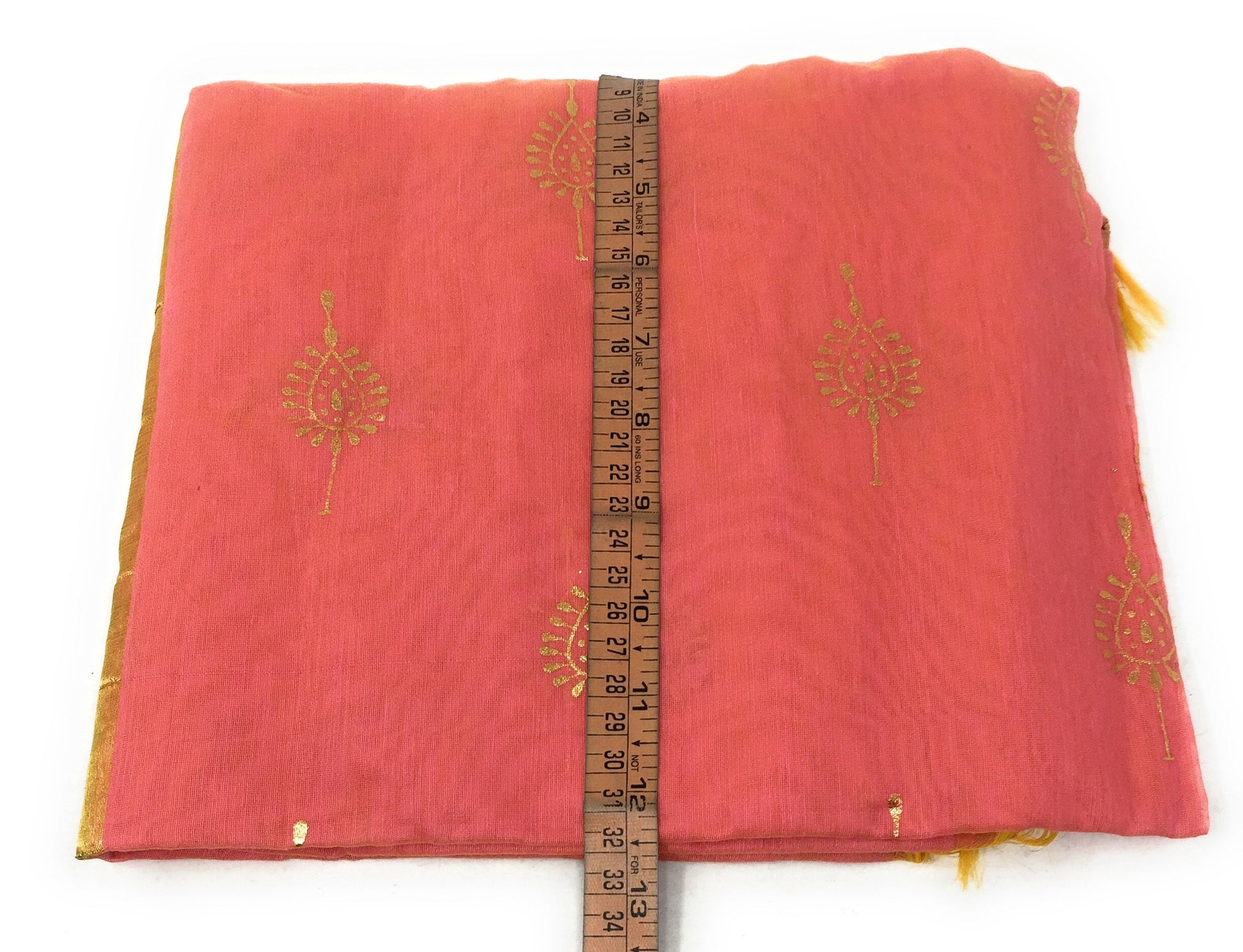Floral Print Pink Chanderi Dupatta