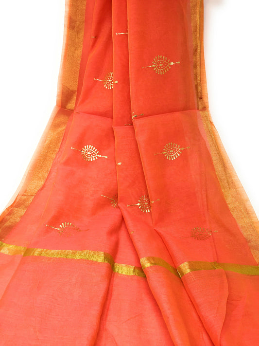 peach Gold  DUPATTA chunni