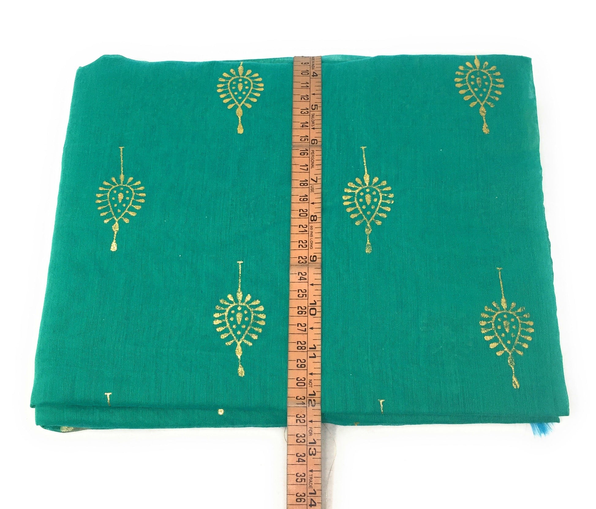 Floral Print Green Chanderi Dupatta