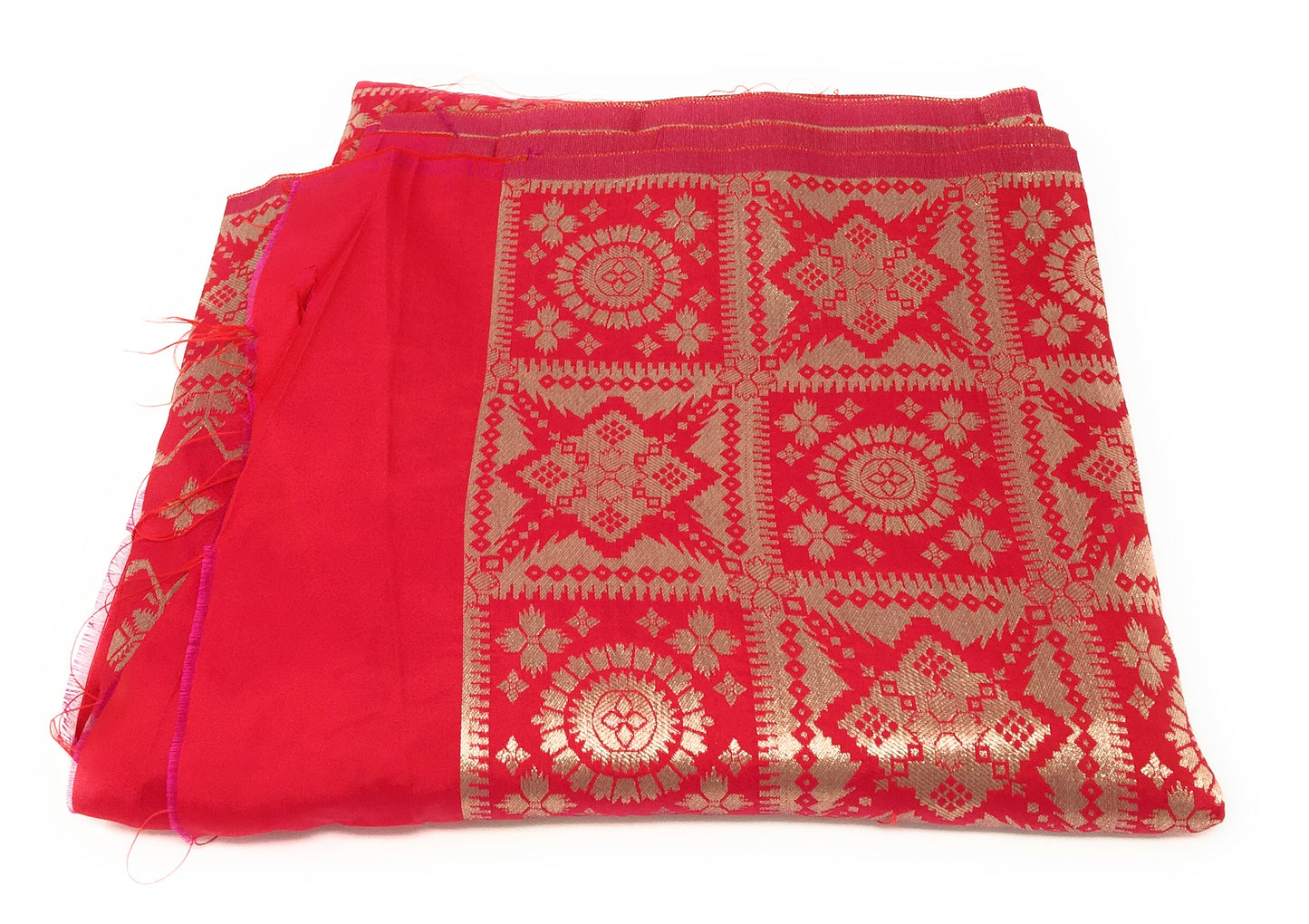Banarasi Silk Dupatta in Pink Gold