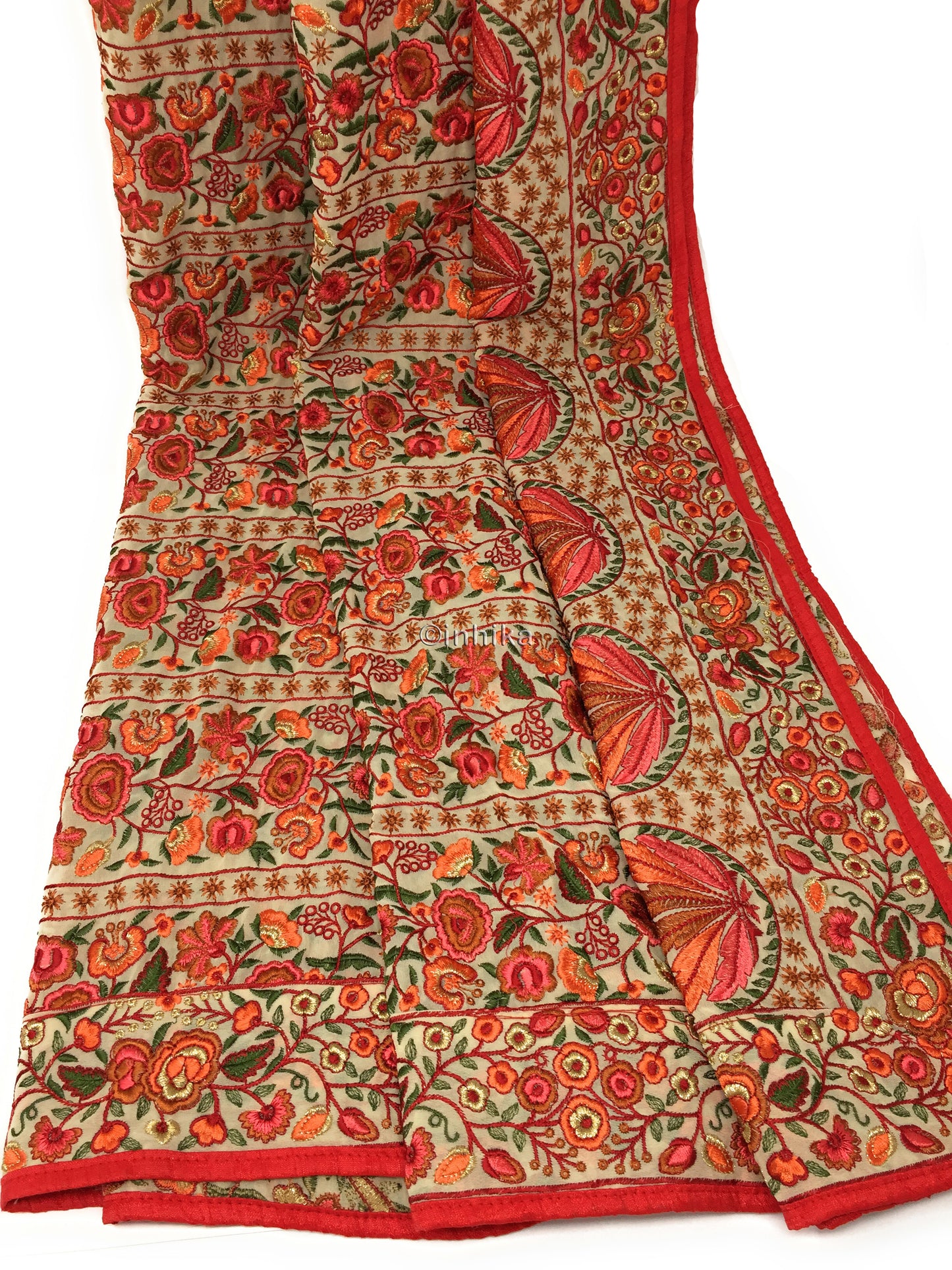 Kashmiri Embroidery Heavy Dupatta on Soft Georgette Fabric