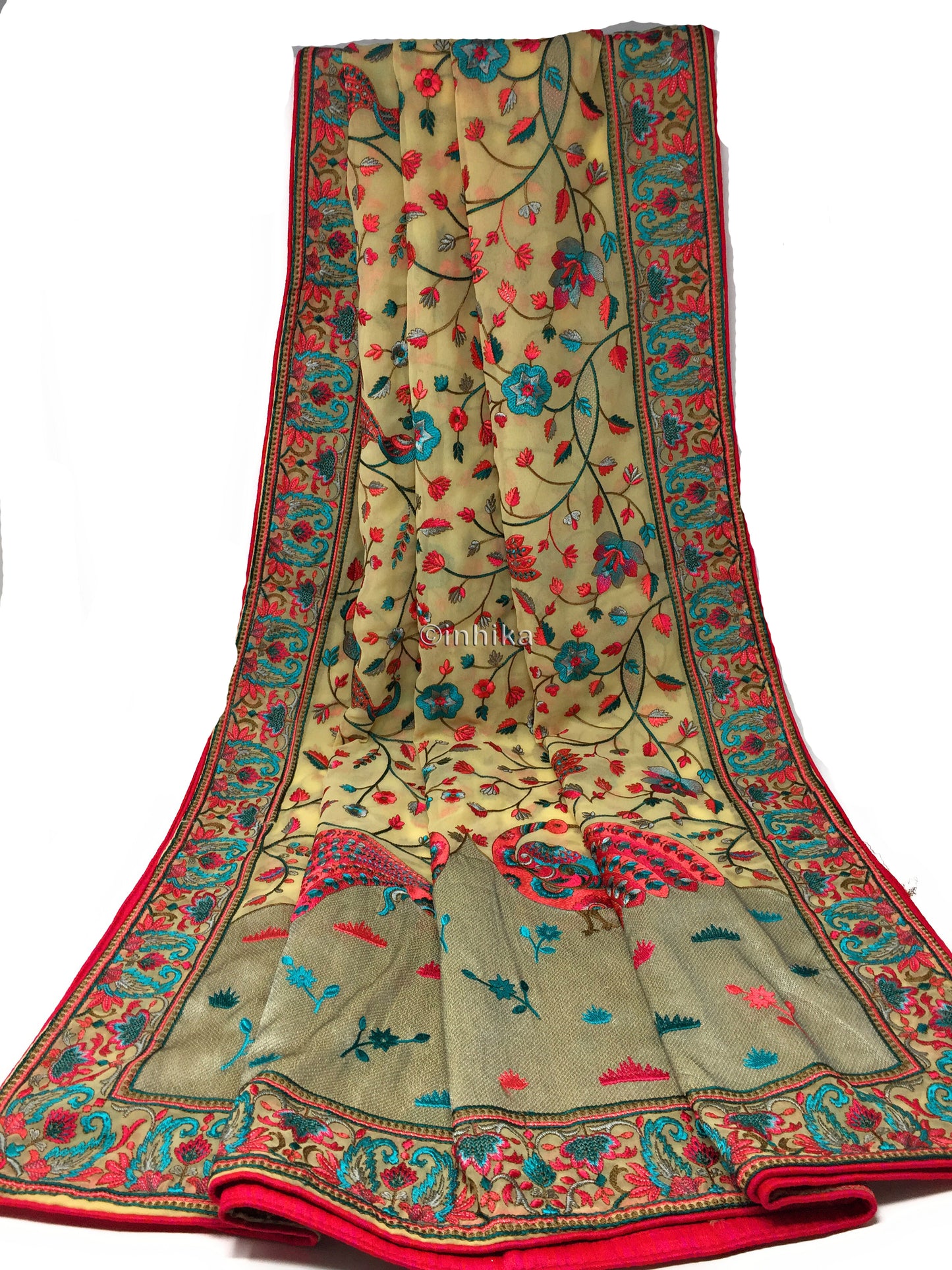 Peacock Embroidered Dupatta for Bride n Bridesmaid