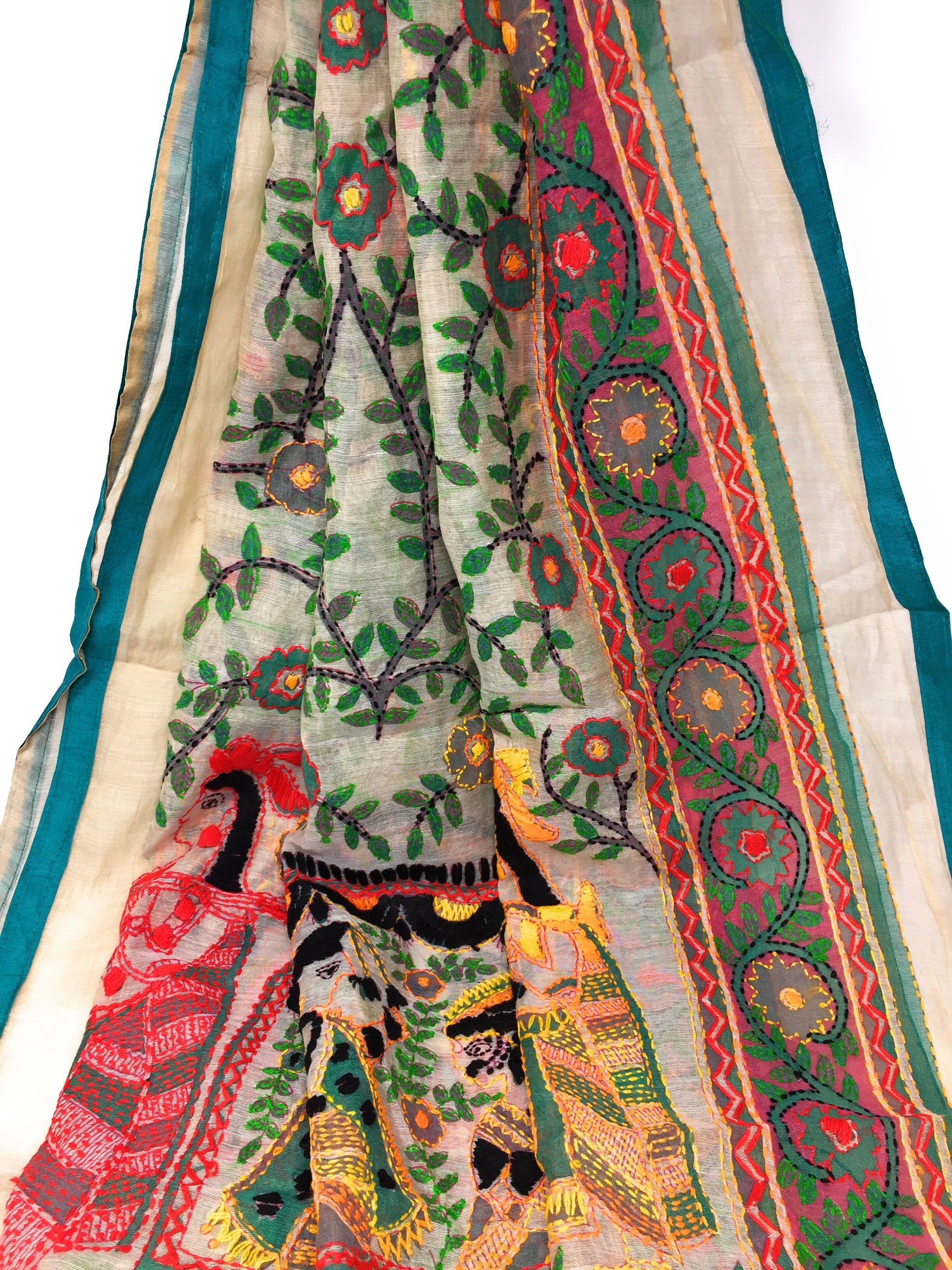 hand embroidery dupatta