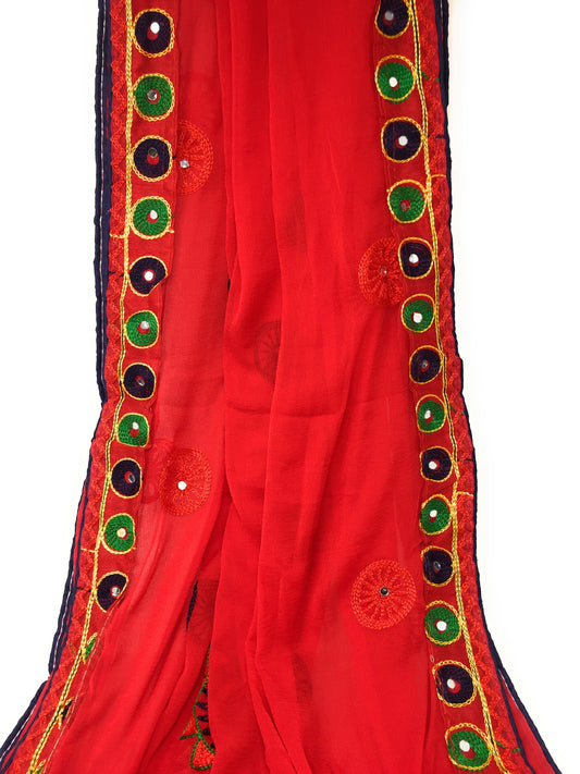 Red Nazneen Dupatta