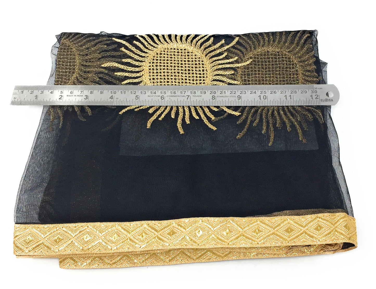 Net Dupatta Black