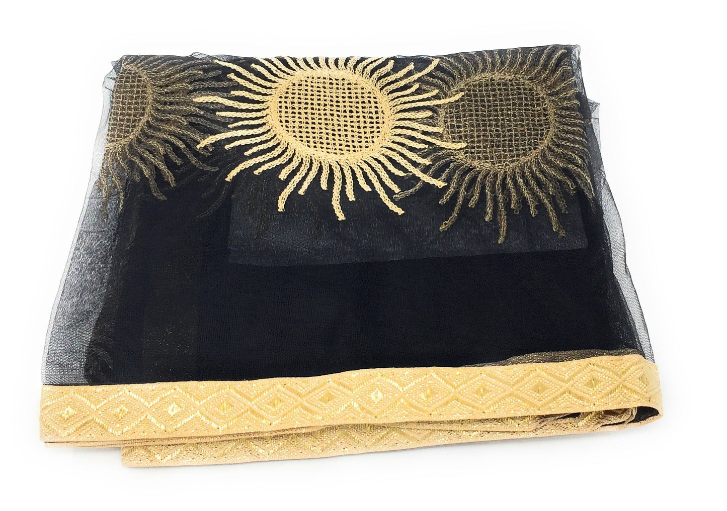 Net Dupatta Black