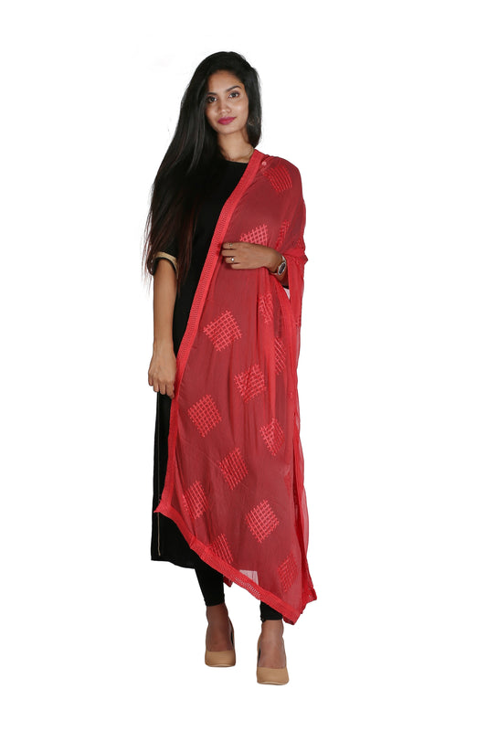 Chiffon Red Dupatta