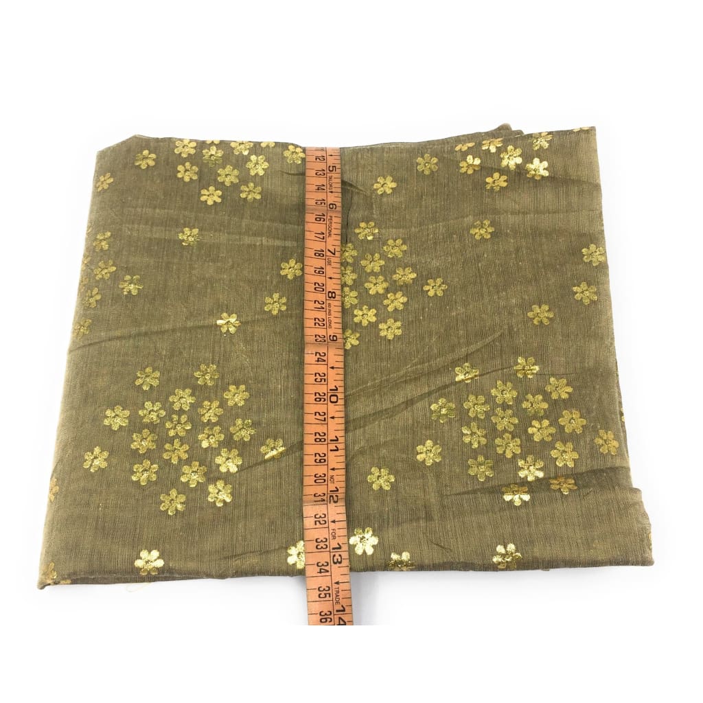 Beige Dupatta with Gold Foil Print Work - chanderi dupatta gold foil print dupatta