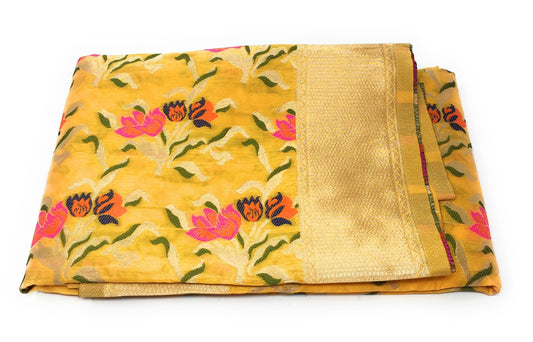 Yellow Embriodered Dupatta