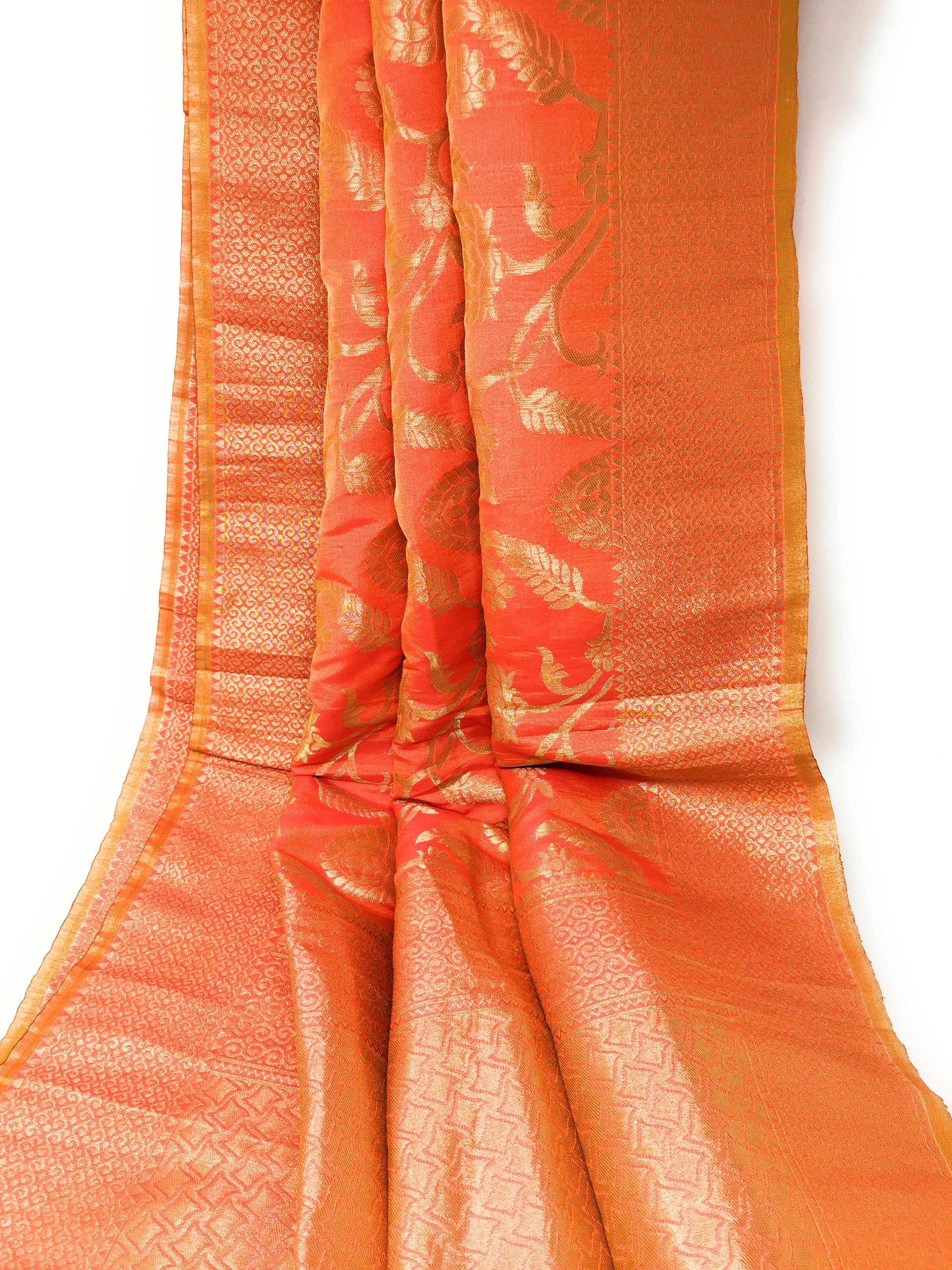  Two Tone Yellow Orange Exclusive Banarasi Dupatta