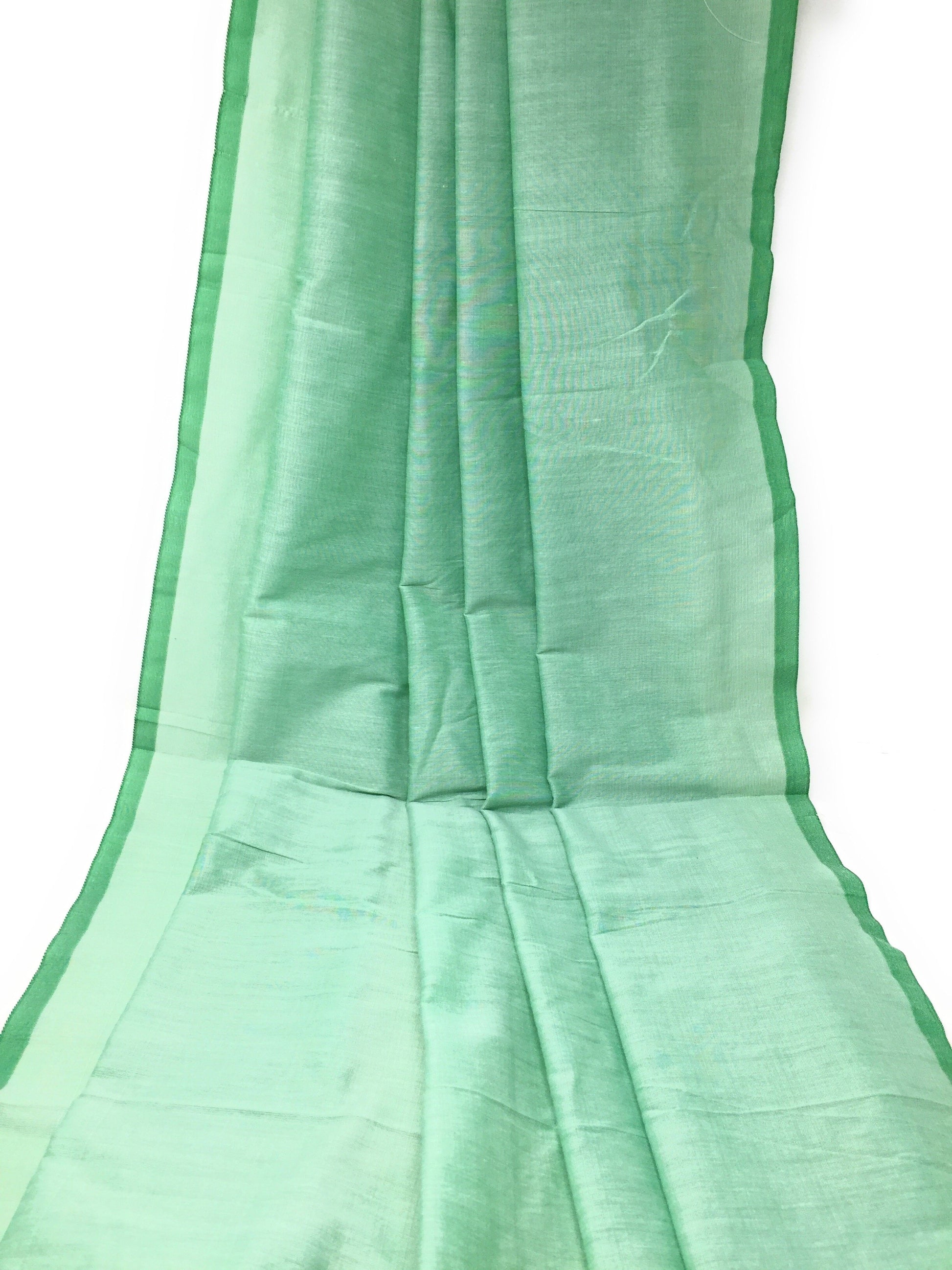 Sea Green Cotton Silk Dress Material