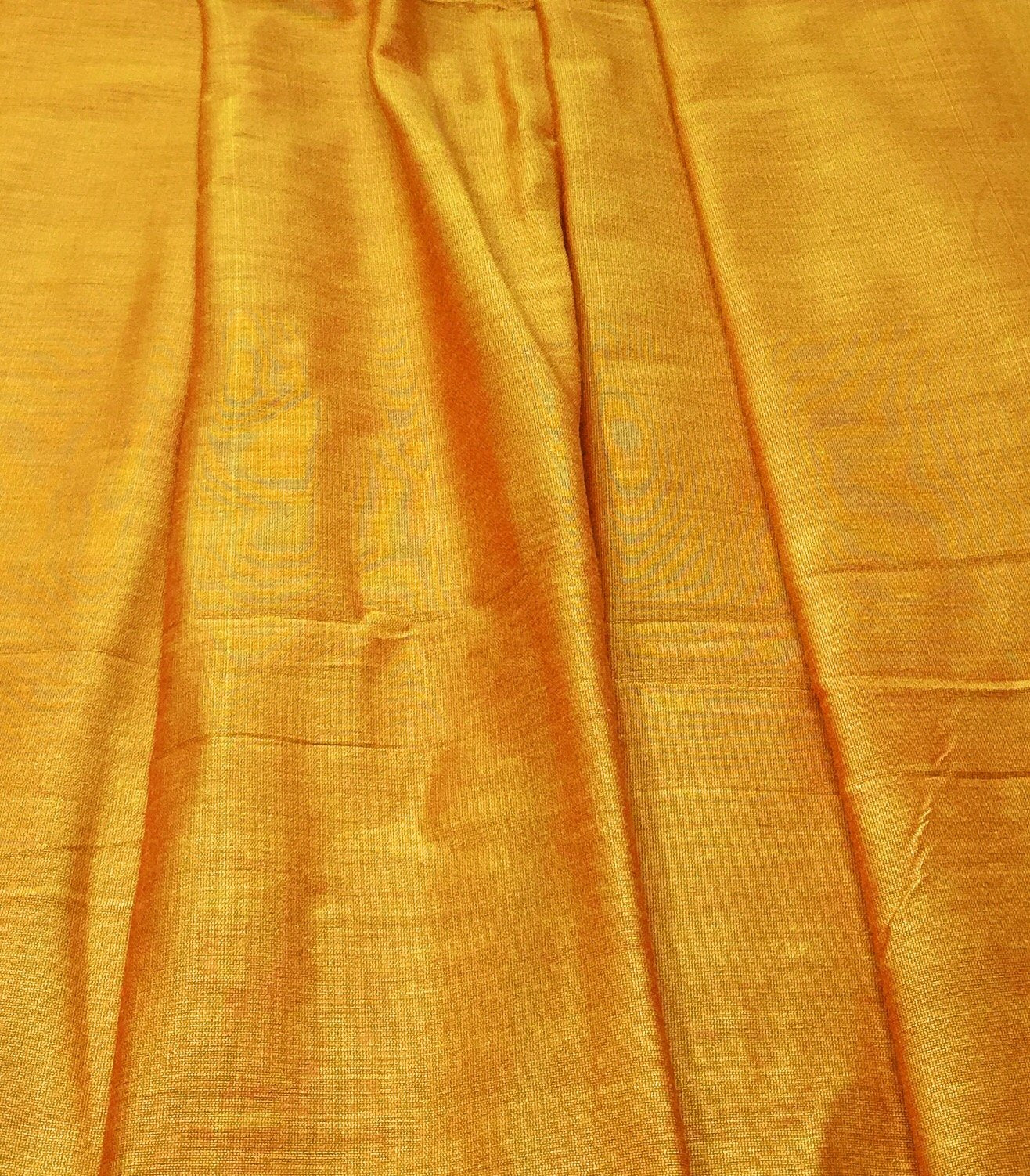 Cotton Silk Yellow Solids  Fabric Material - By the yard