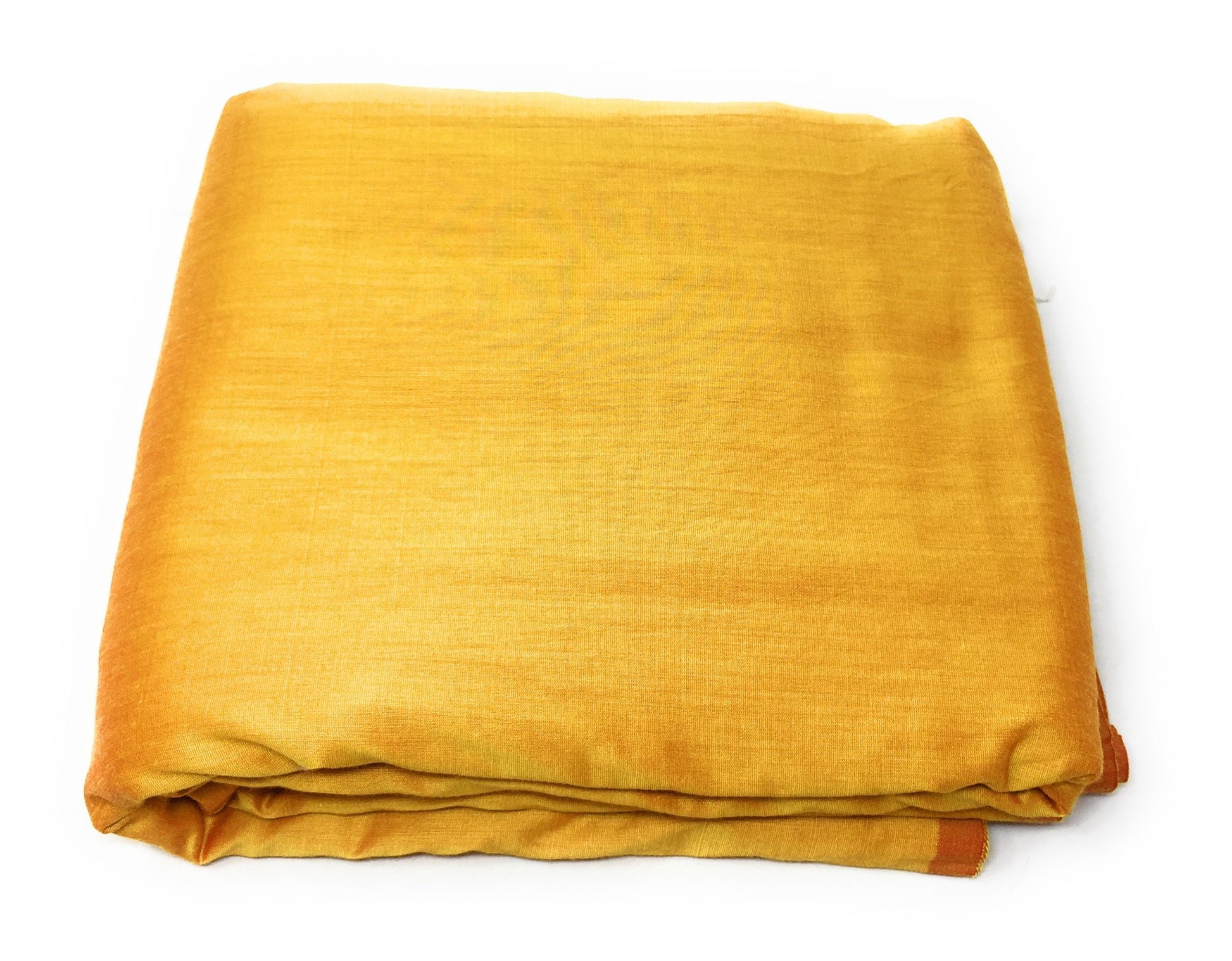 Cotton Silk Mango Yellow Solids Fabric Material - By Meter
