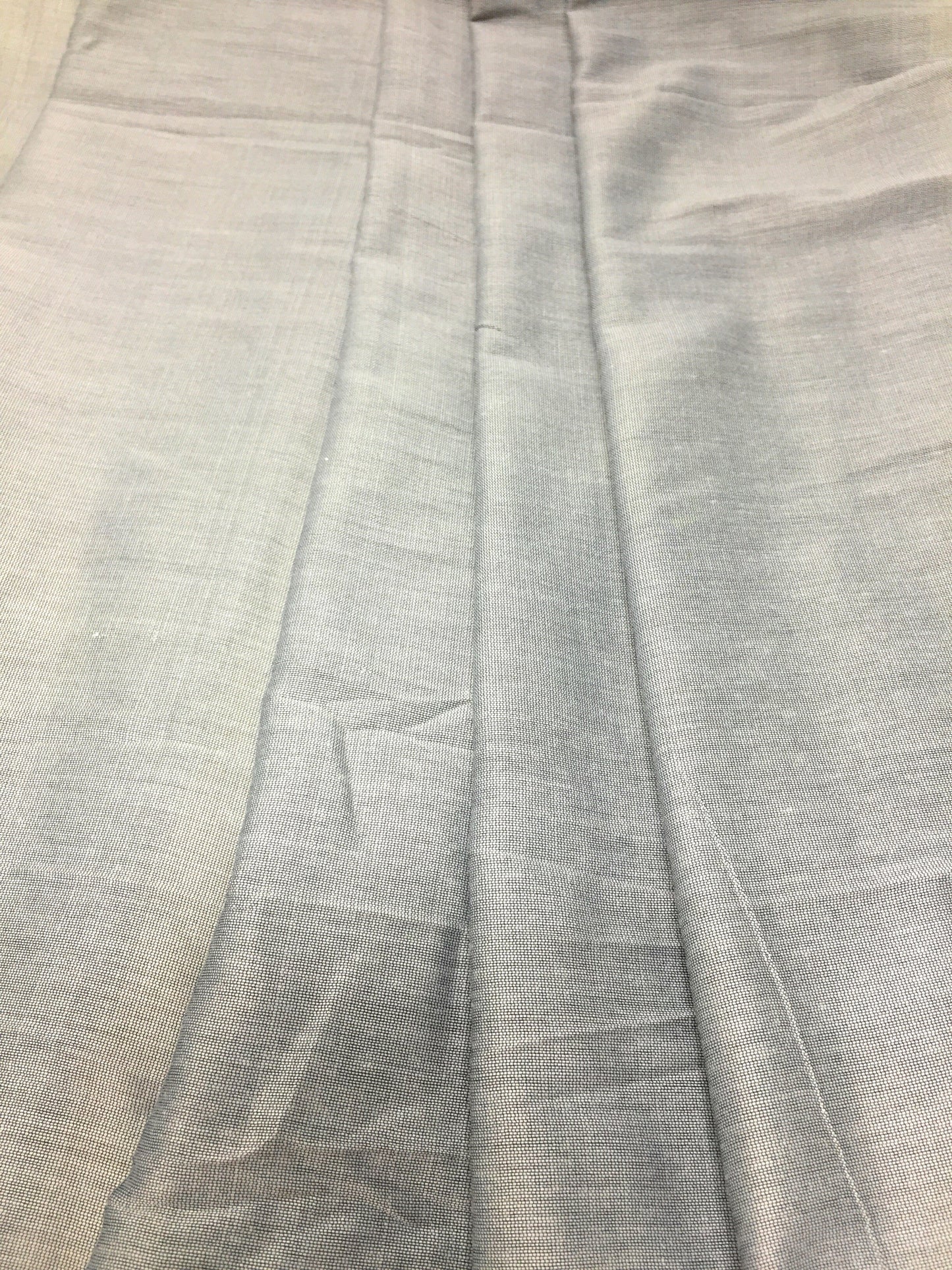 Cotton Silk Grey Solids  Fabric Material - By the yard