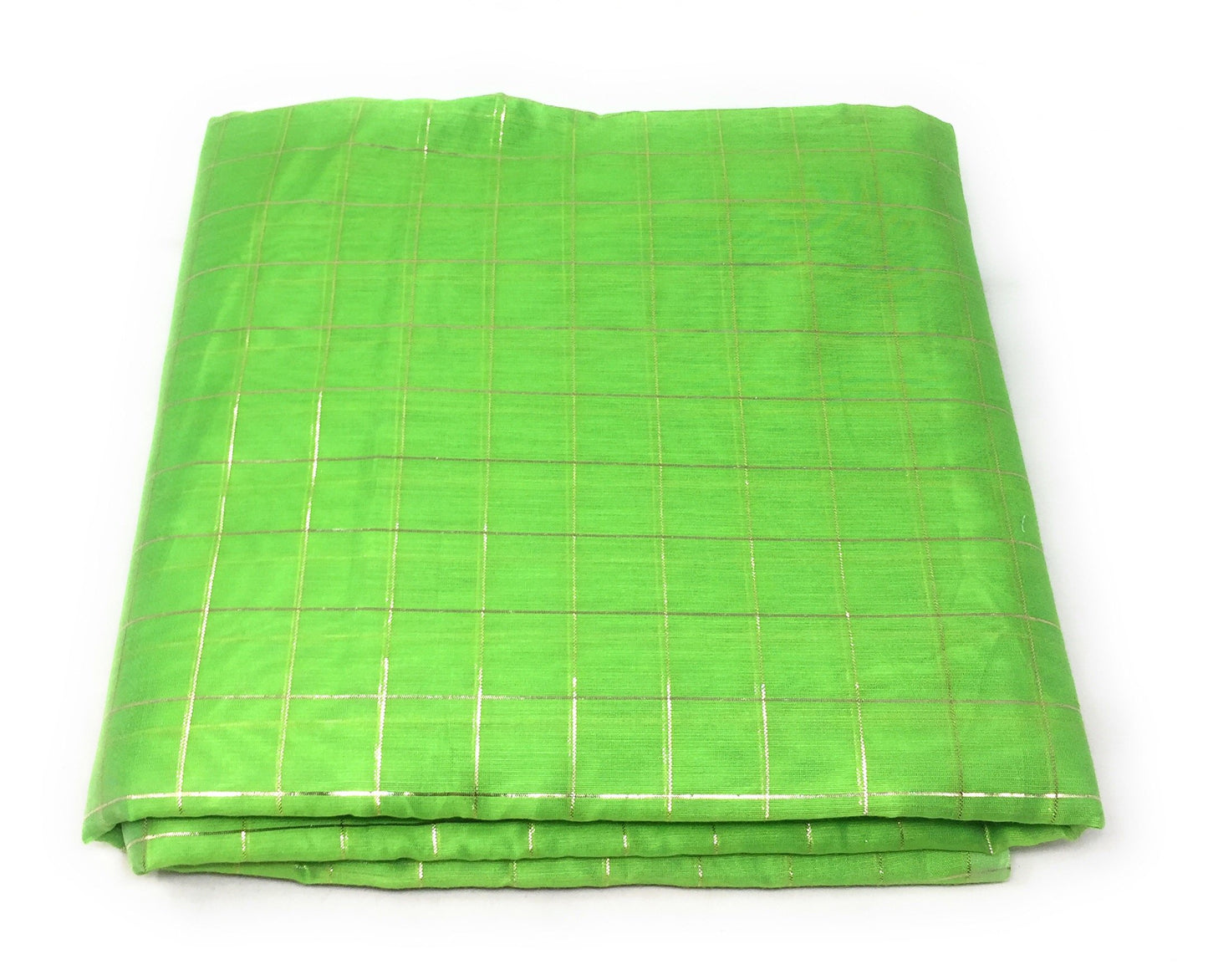 Polyester Parrot Green Brocade Jacquard Fabric Material - By Meter