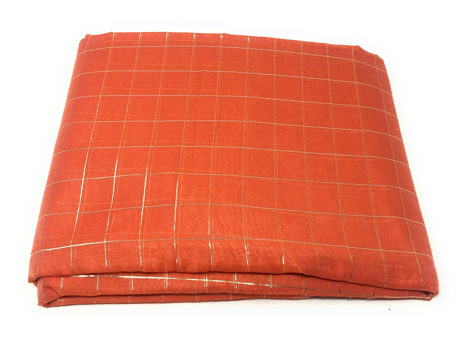 Polyester Dark Peach Brocade Jacquard Fabric Material - By Meter