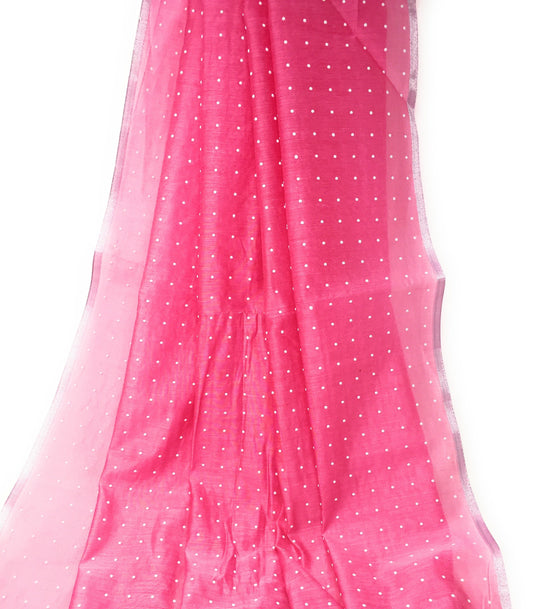 Cotton Mix Pink Printed  Fabric Material - By the yard