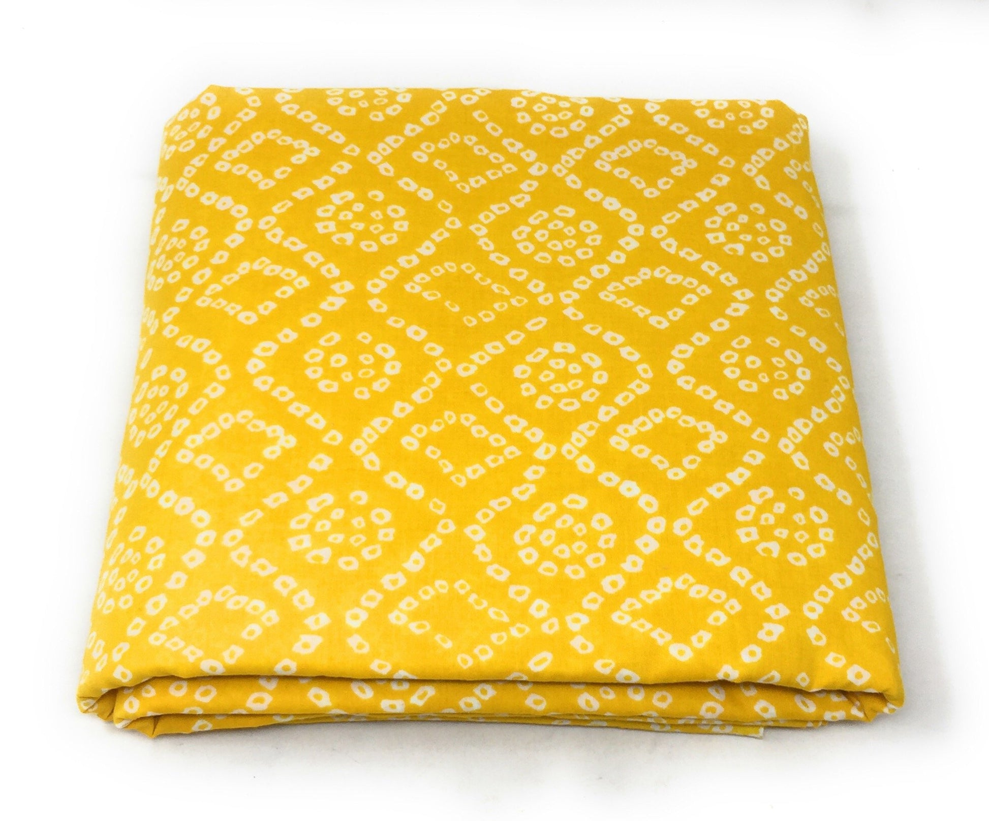 Cotton Yellow machine Printed Fabric Material 