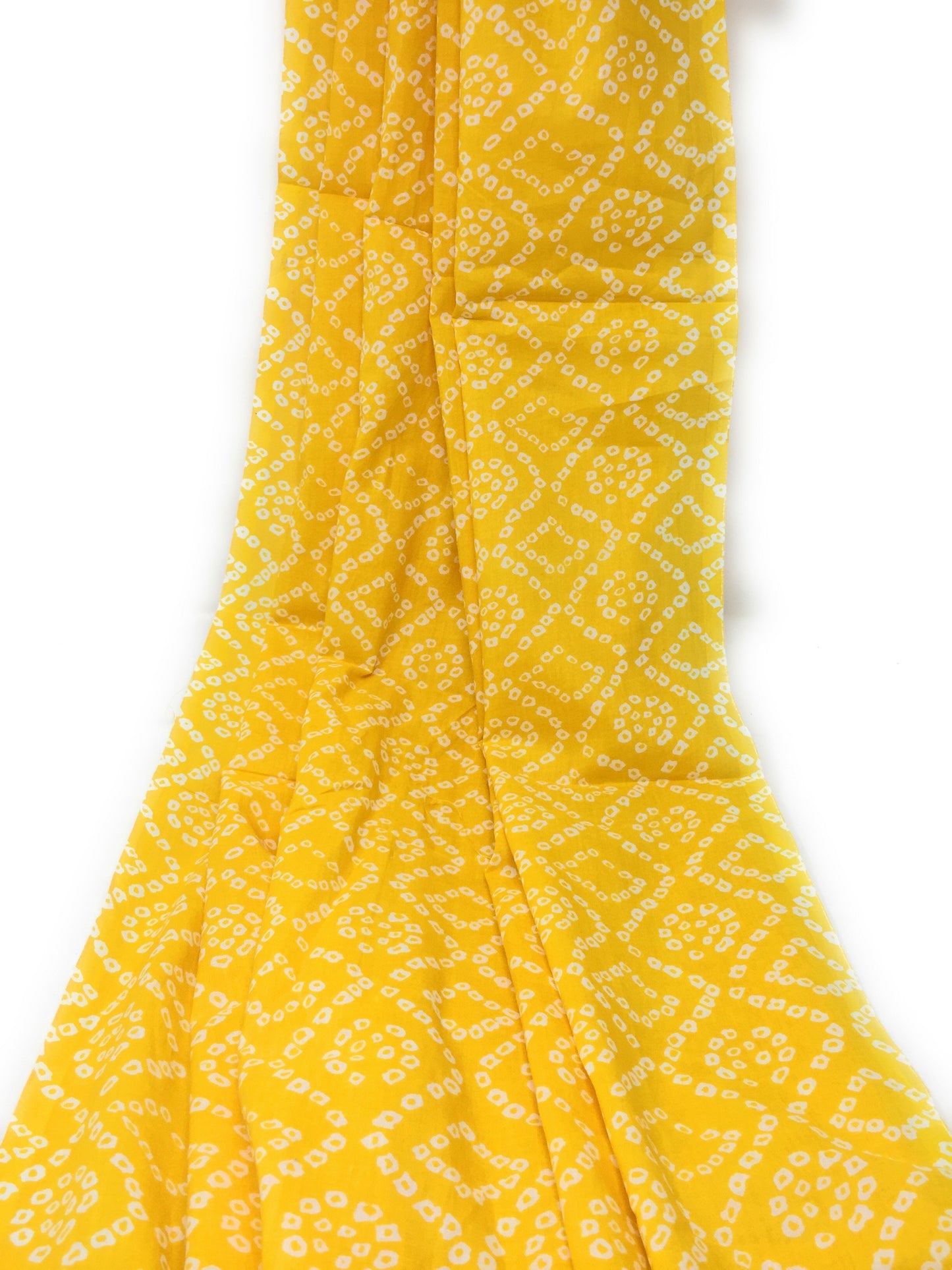 Cotton Yellow Printed Fabric Material by the yard
