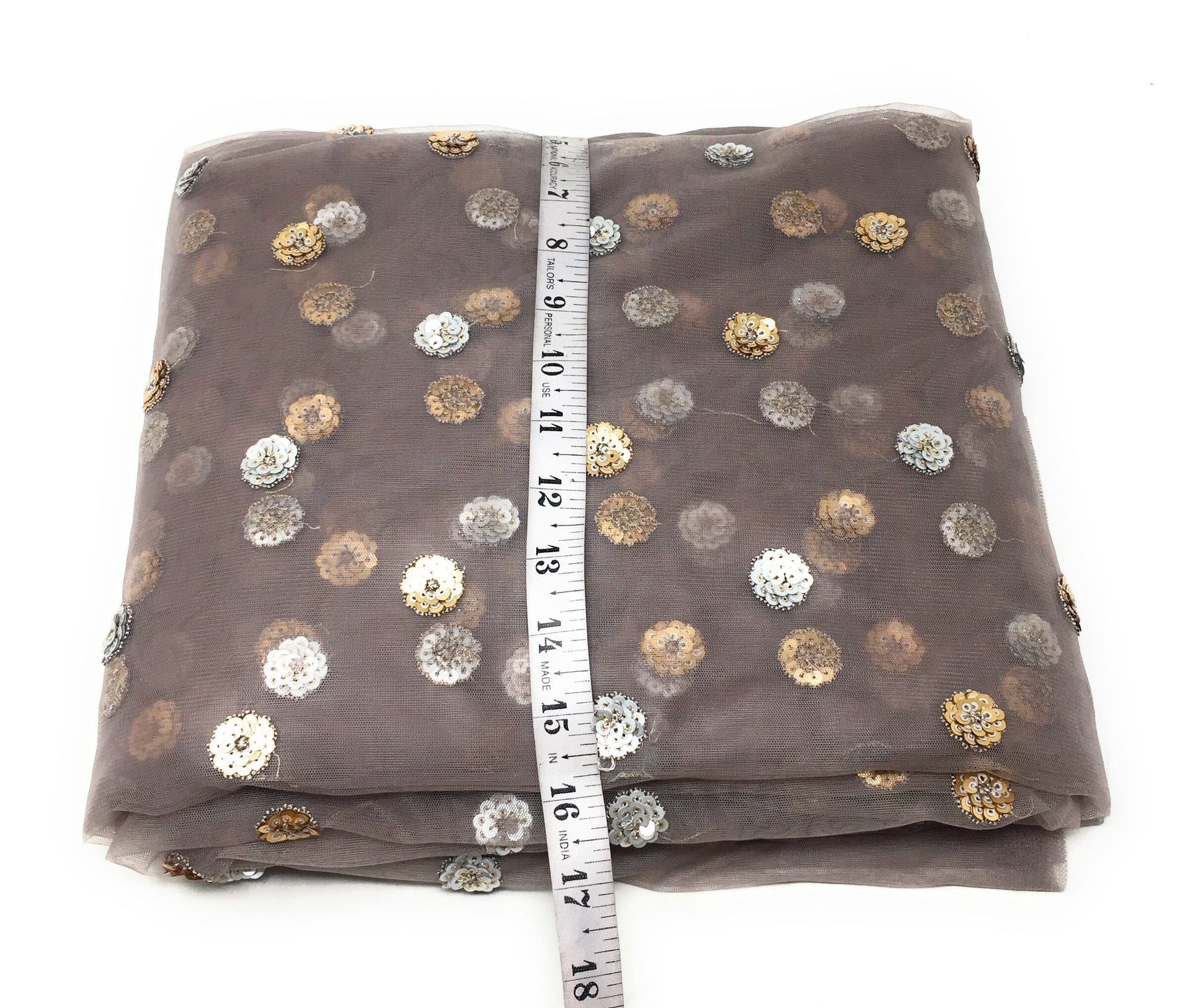 Rosy Brown Net Dress Material