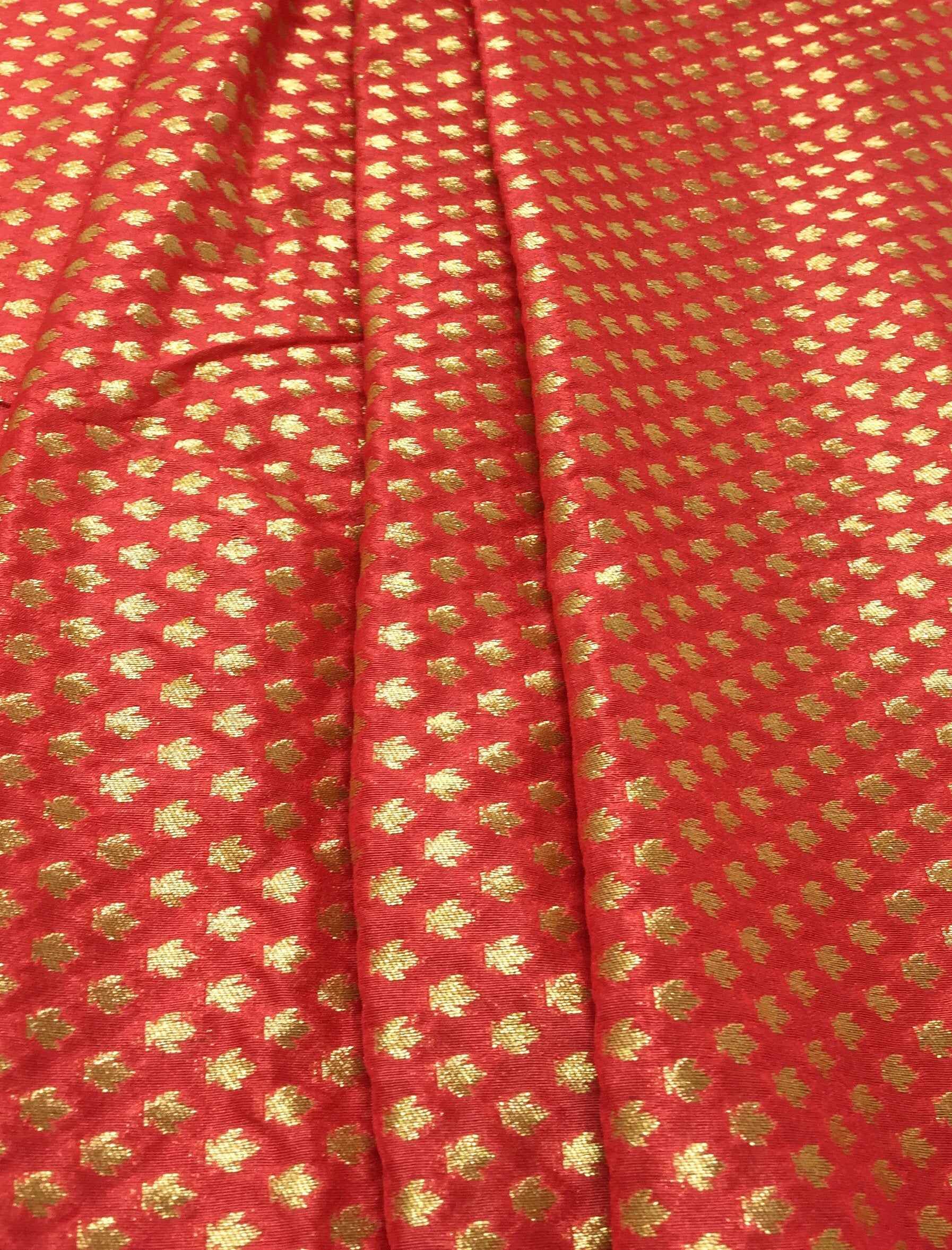 Brocade Red sewing Material