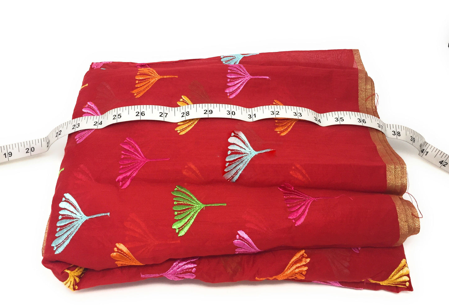 Cotton Mix Chanderi Embroidery Cloth Material