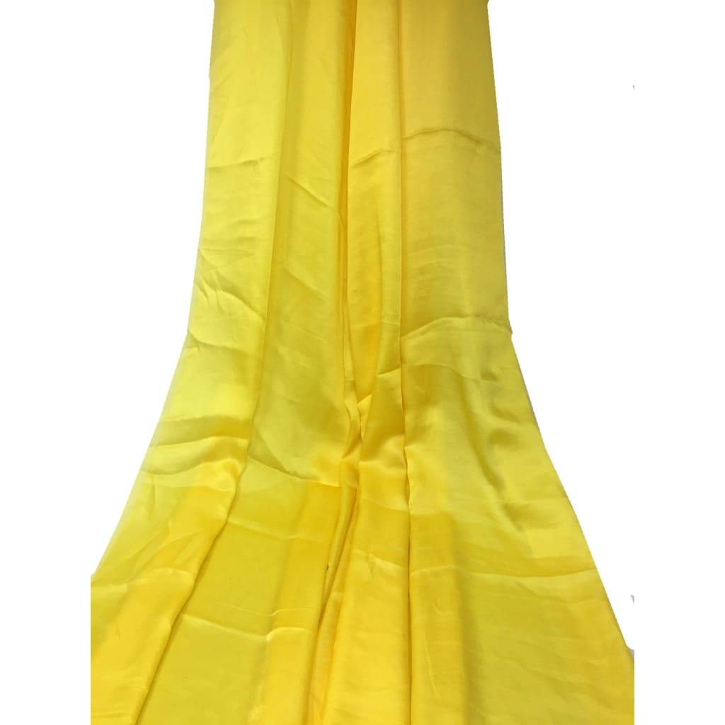 Pure Yellow Silk Material Plain - fabric Slik Soft Slik Plain fabricÊ SolidSilk