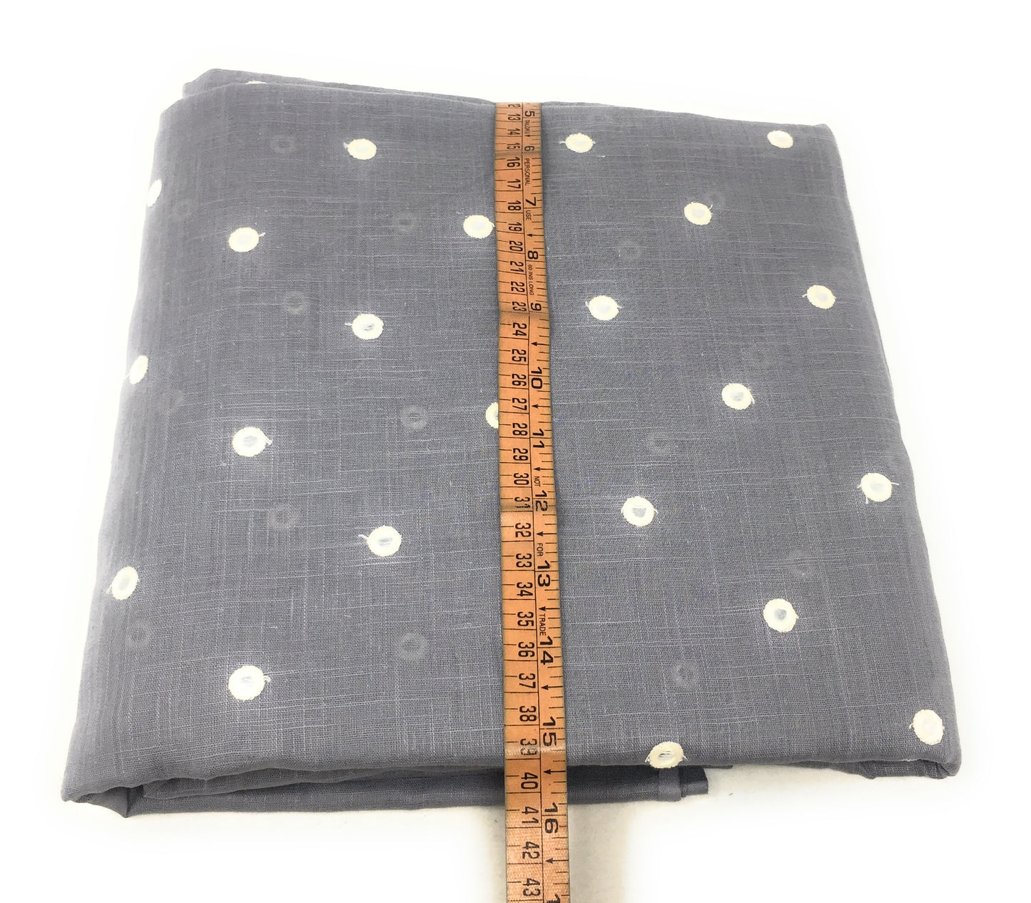 Mirror Work Cloth In Pure Cotton In Grey (Silver Foil Mirror)