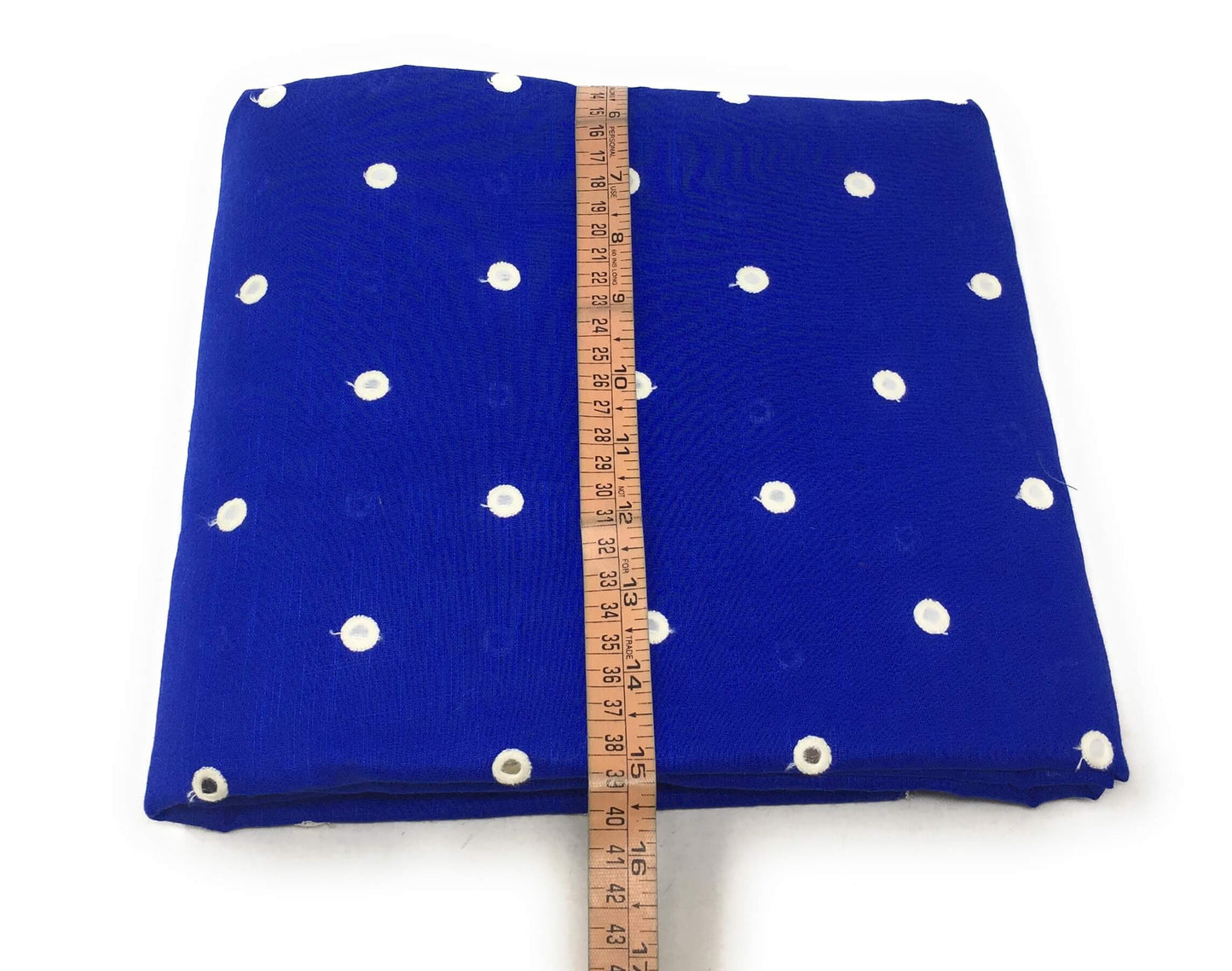 Mirror Work Cloth In Cotton Material In Blue Fabric By The Yard